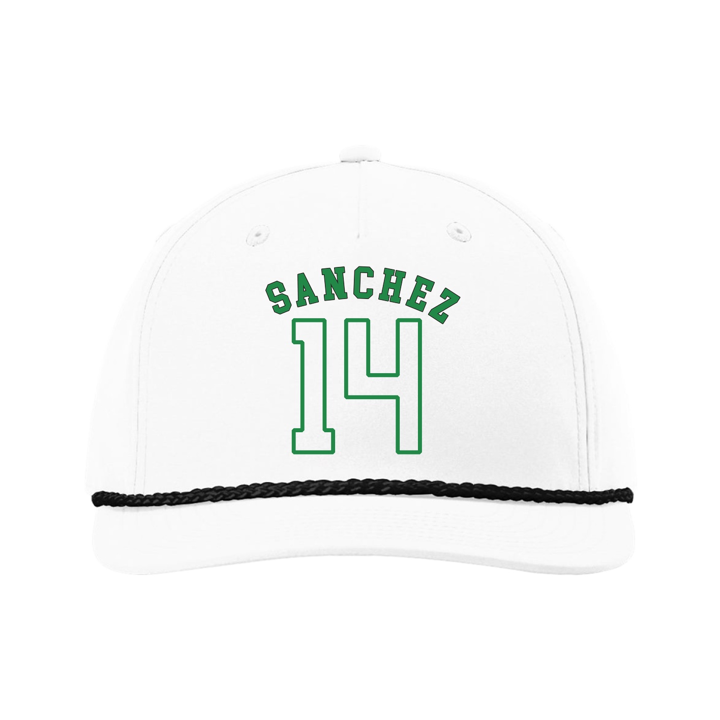 Five-Panel Classic Rope Cap — Shirsey Arch in White
