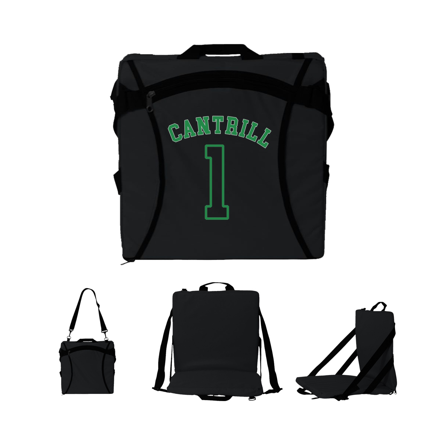 Folding Stadium Seat — Shirsey Arch in Black
