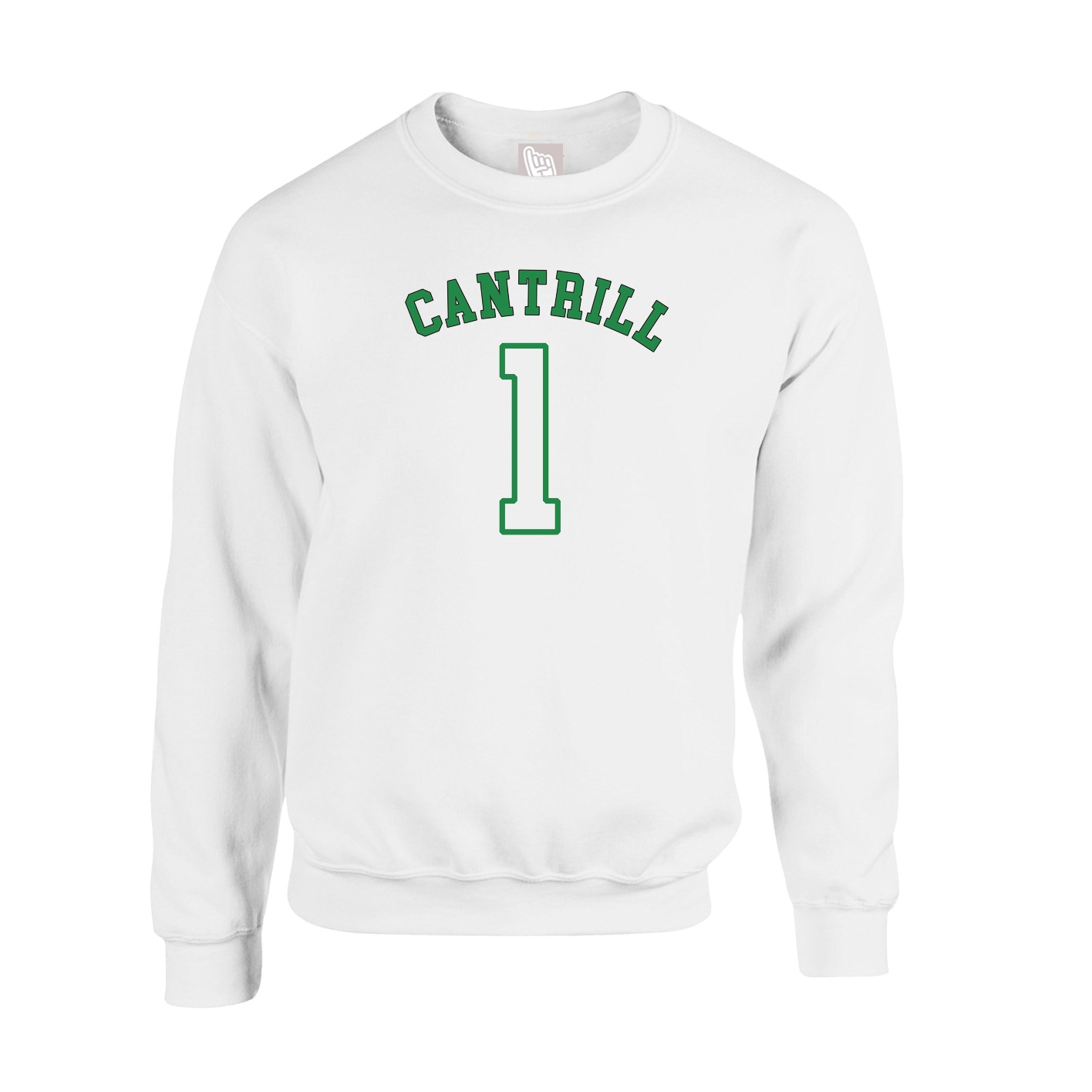 Fleece Crew — Shirsey Arch in White
