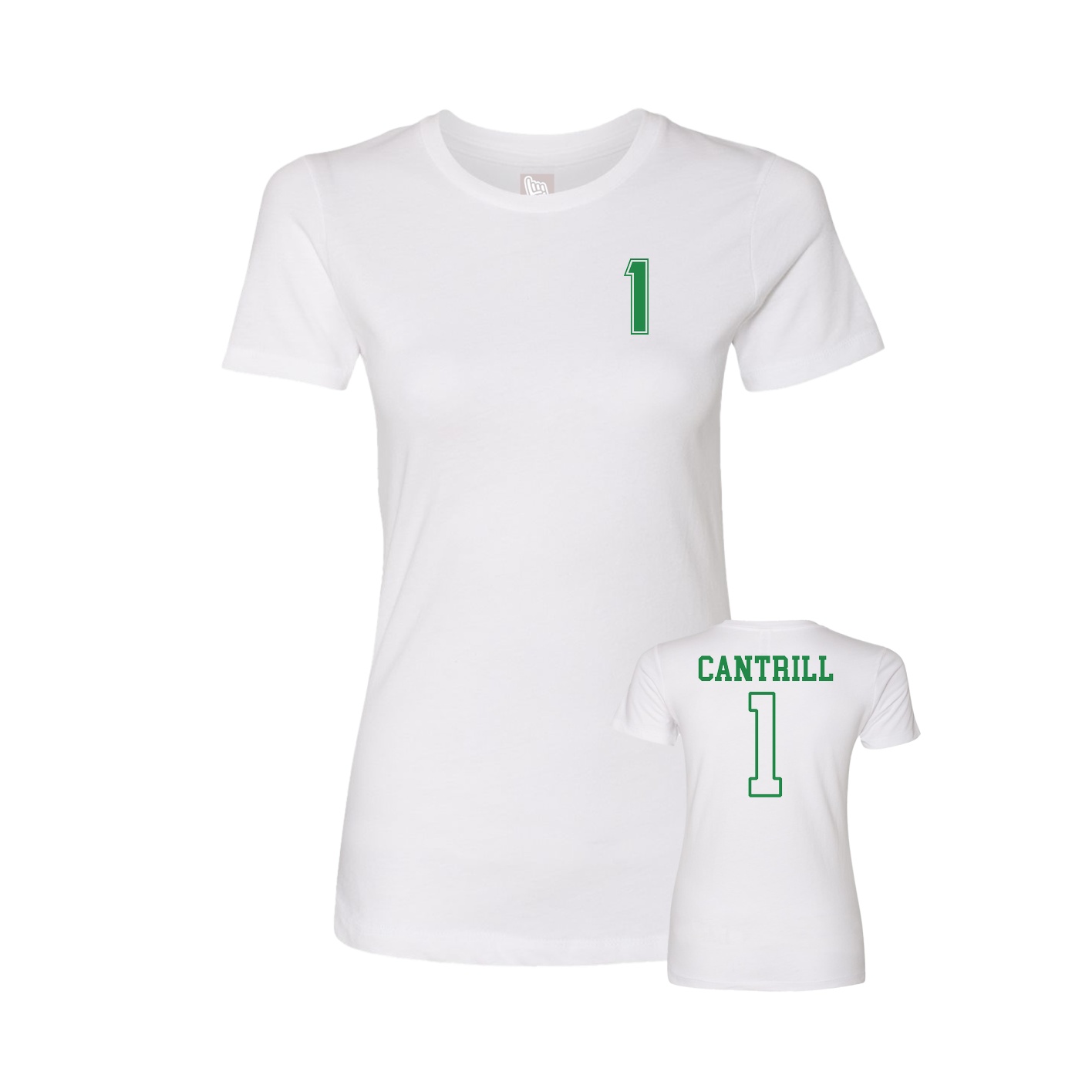 Fitted Women's Tee — Chest Back in White