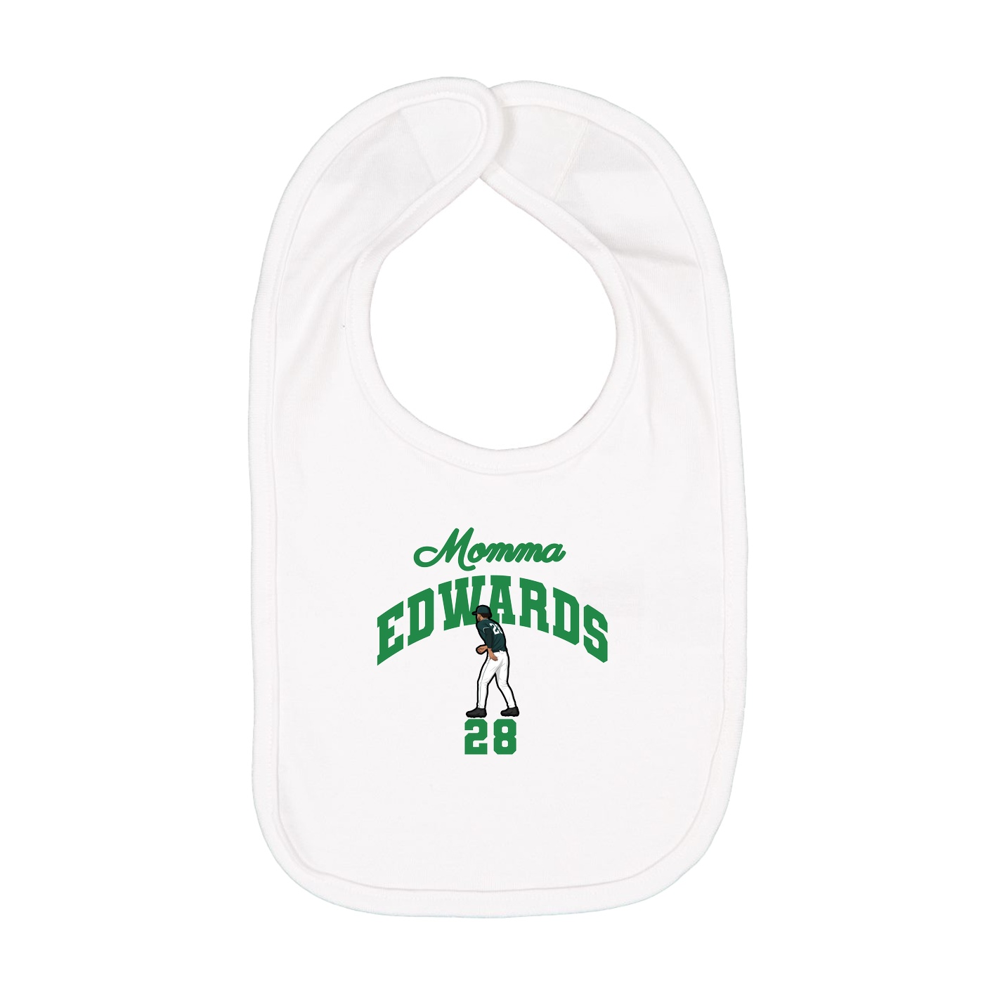 Infant Bib — Mothers Day Arch in White