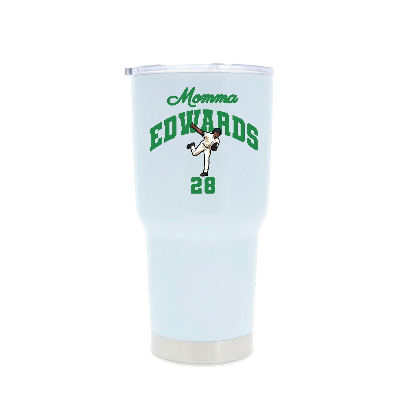 30oz Stainless Steel Tumbler — Mothers Day Arch in White