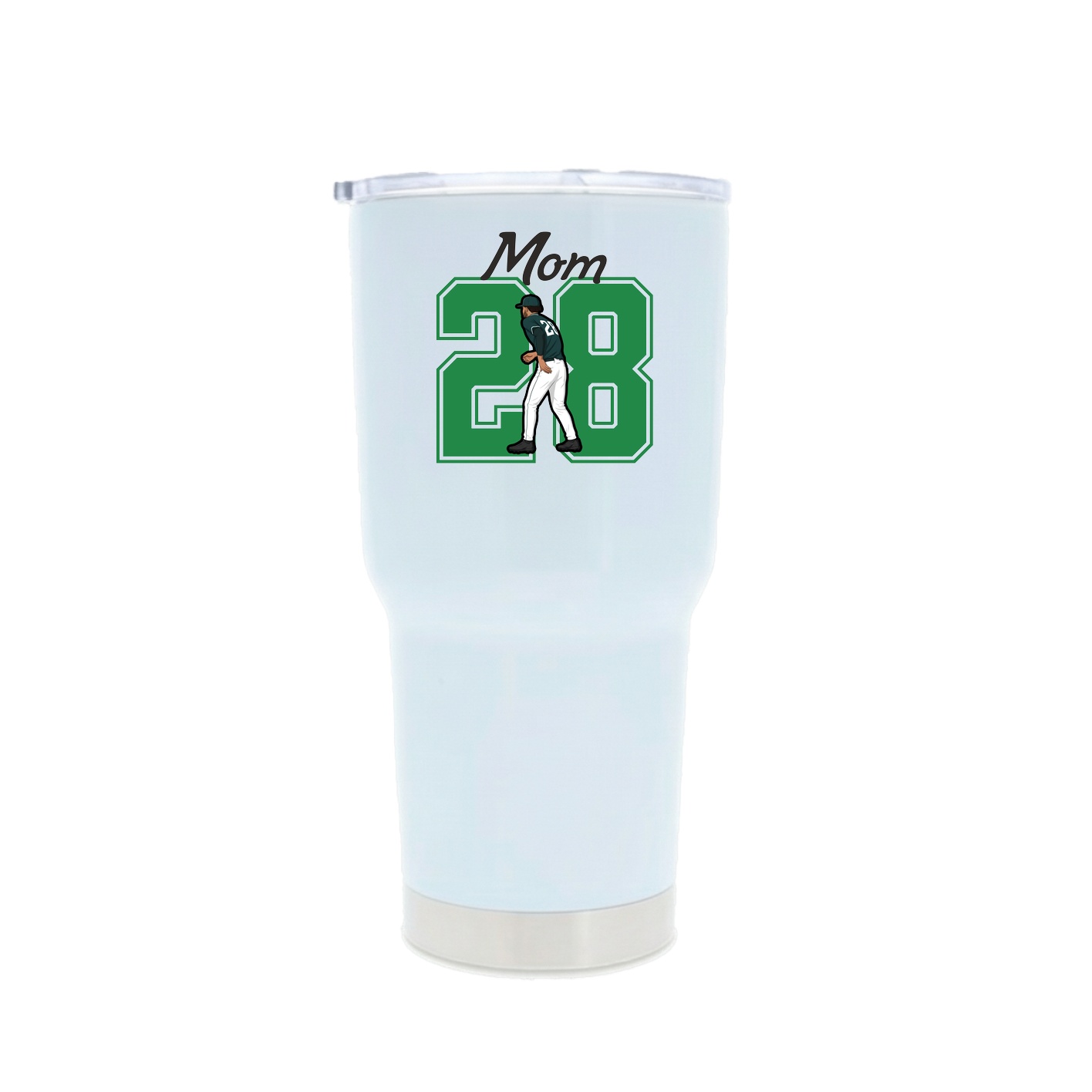30oz Stainless Steel Tumbler — Mothers Day Shirsey in White