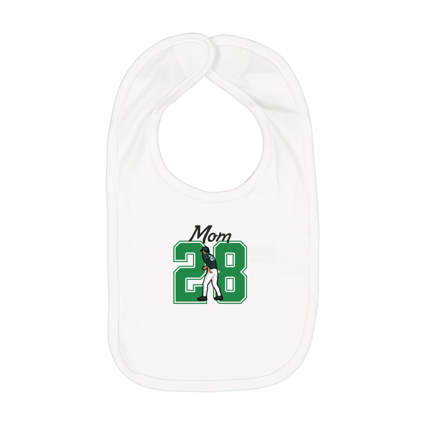 Infant Bib — Mothers Day Shirsey in White