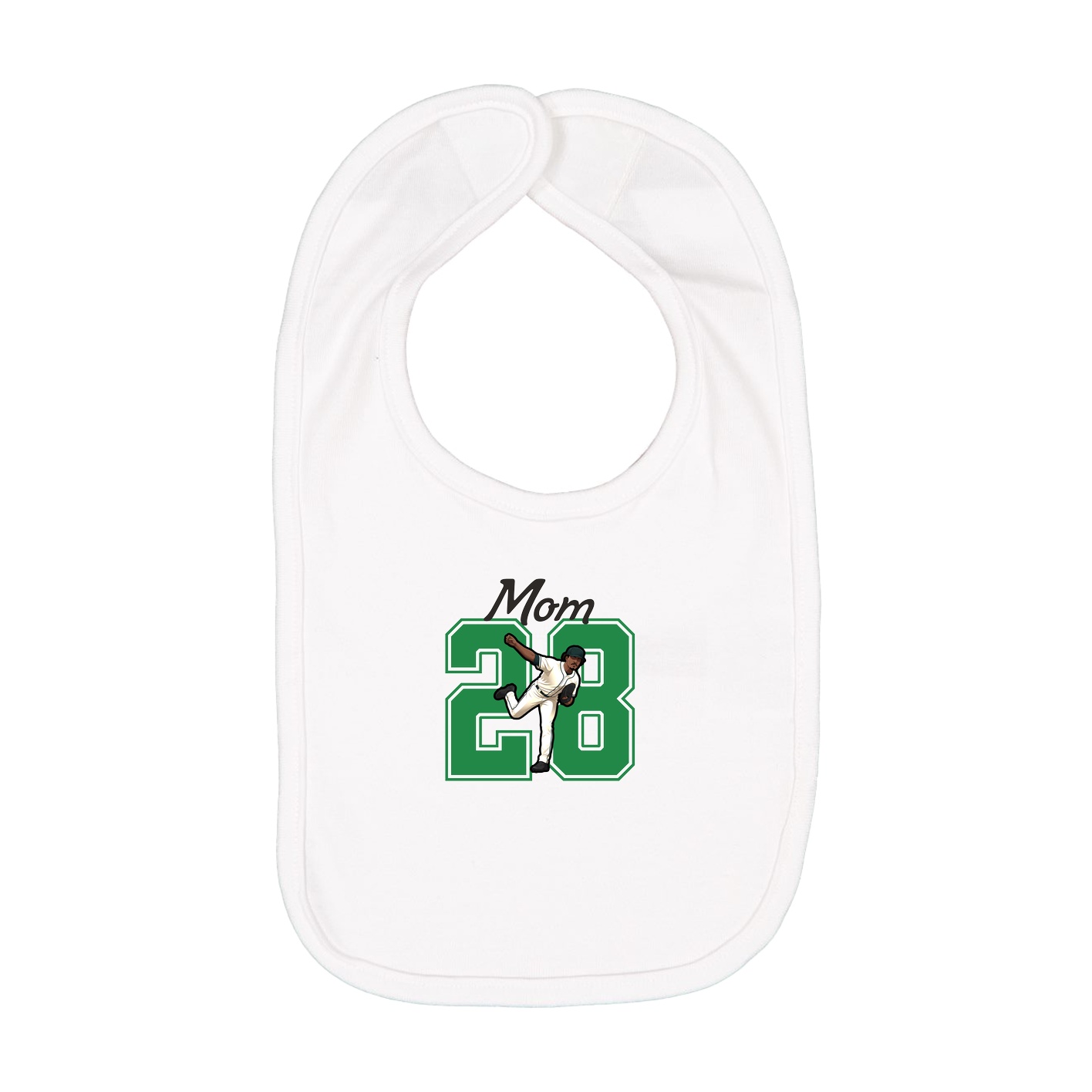 Infant Bib — Mothers Day Shirsey in White