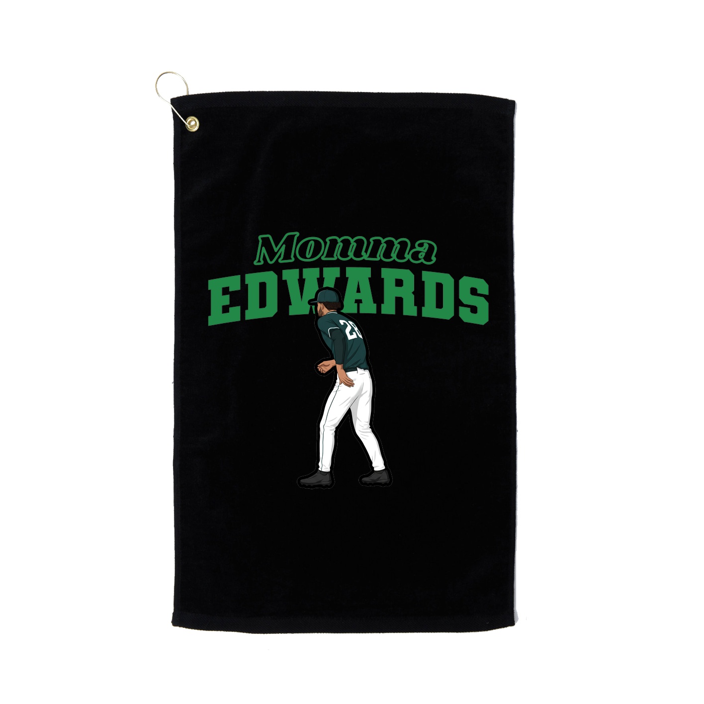 Golf Towel — Mothers Day Block in Black