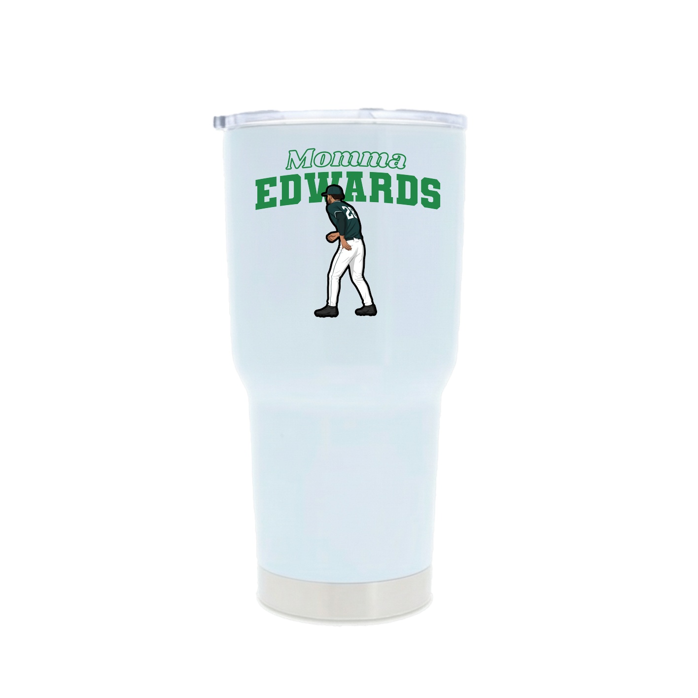 30oz Stainless Steel Tumbler — Mothers Day Block in White
