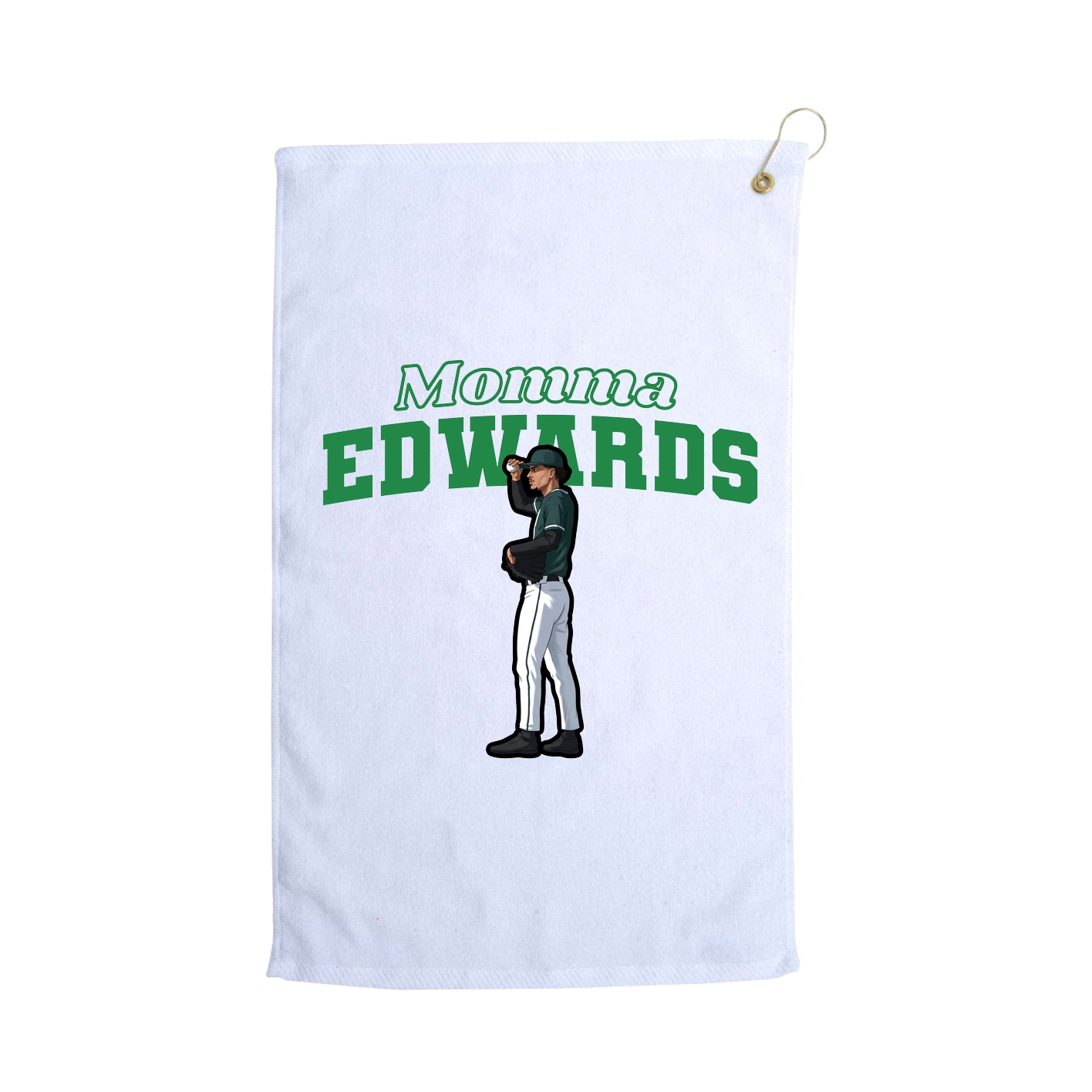 Golf Towel — Mothers Day Block in White