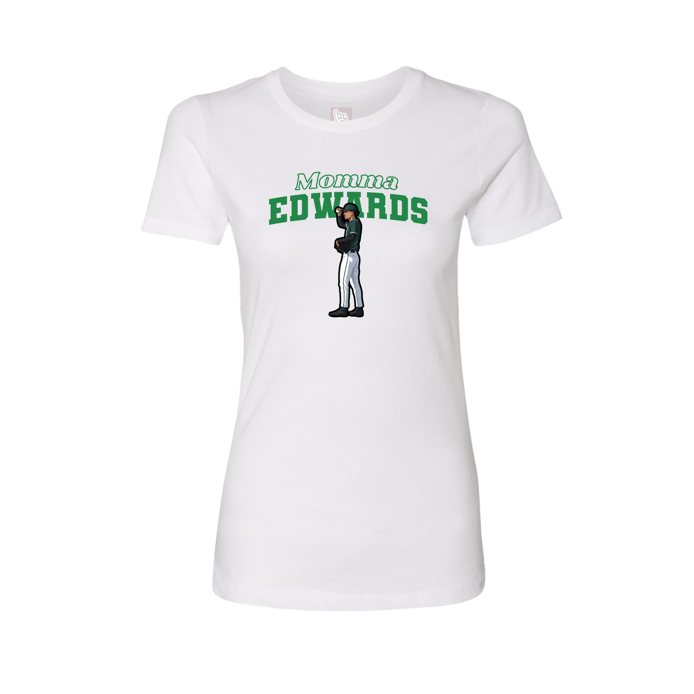 Womens Tee — Mothers Day Block in White