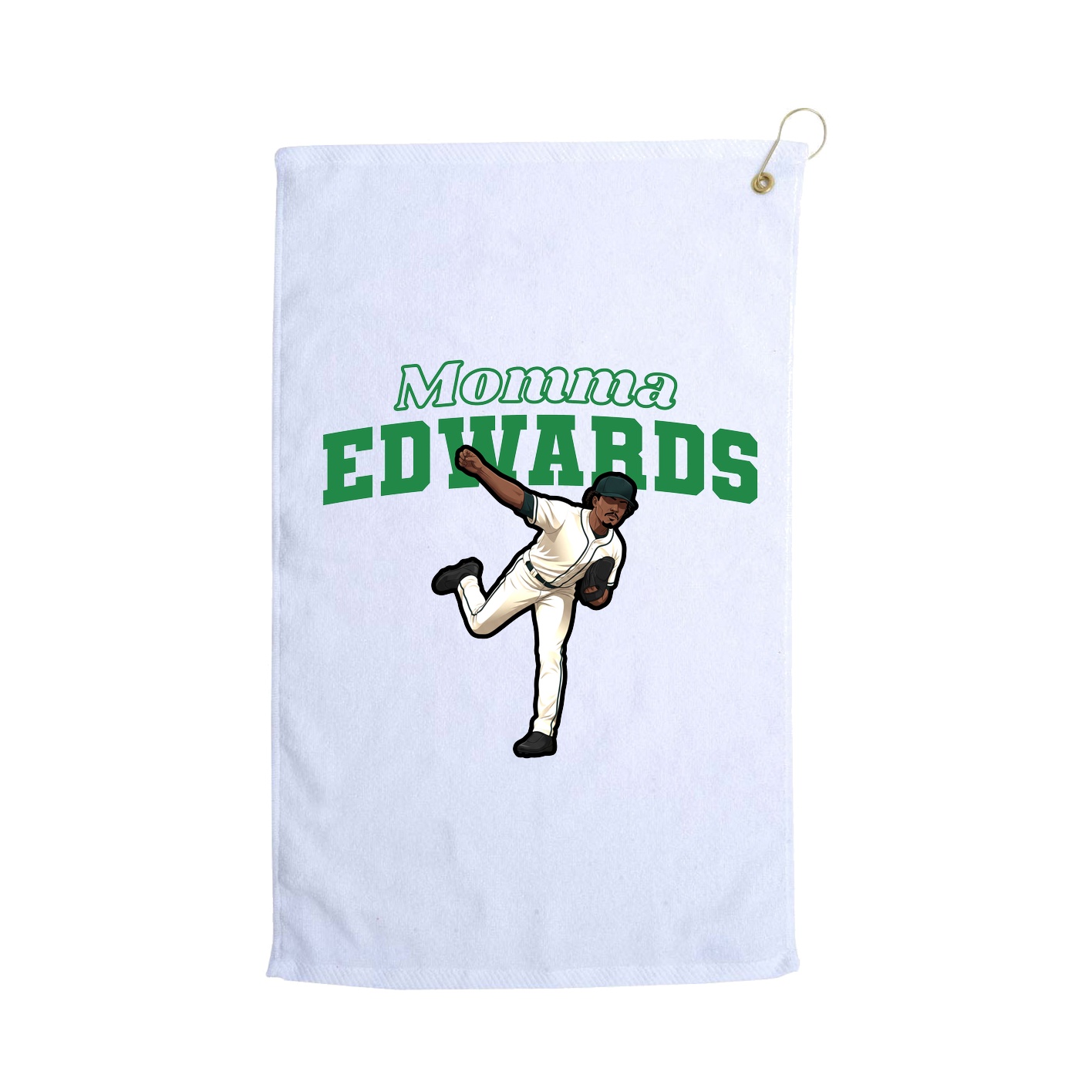 Golf Towel — Mothers Day Block in White
