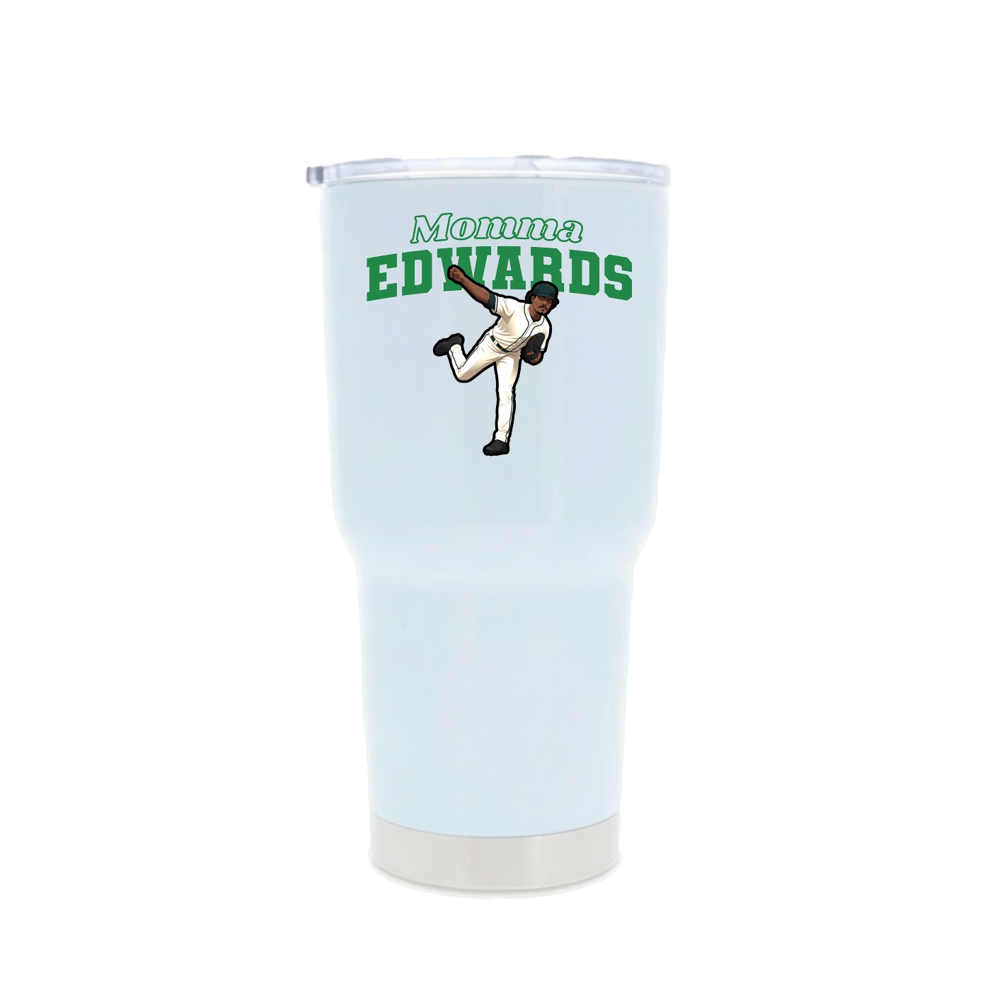 30oz Stainless Steel Tumbler — Mothers Day Block in White