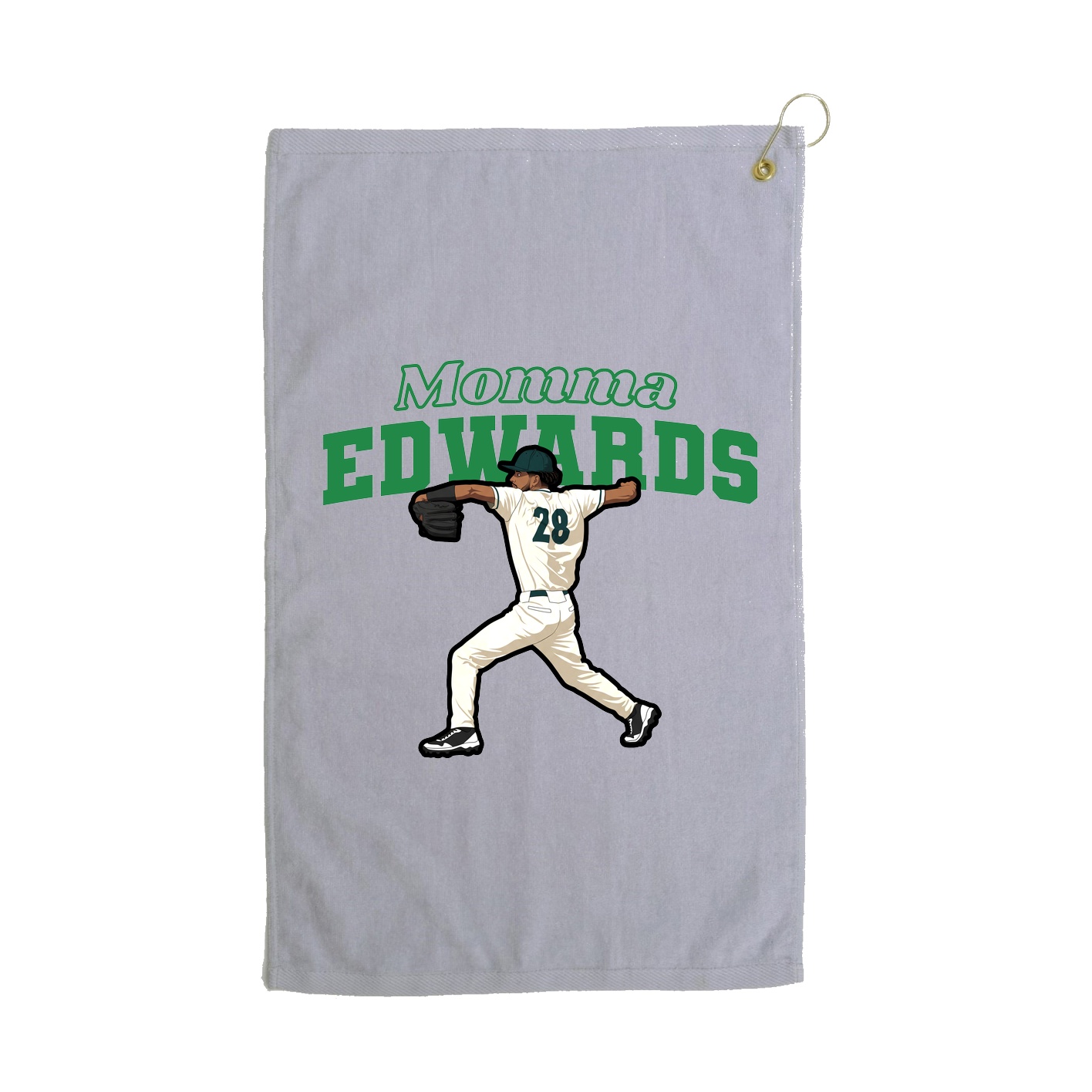Golf Towel — Mothers Day Block in Grey