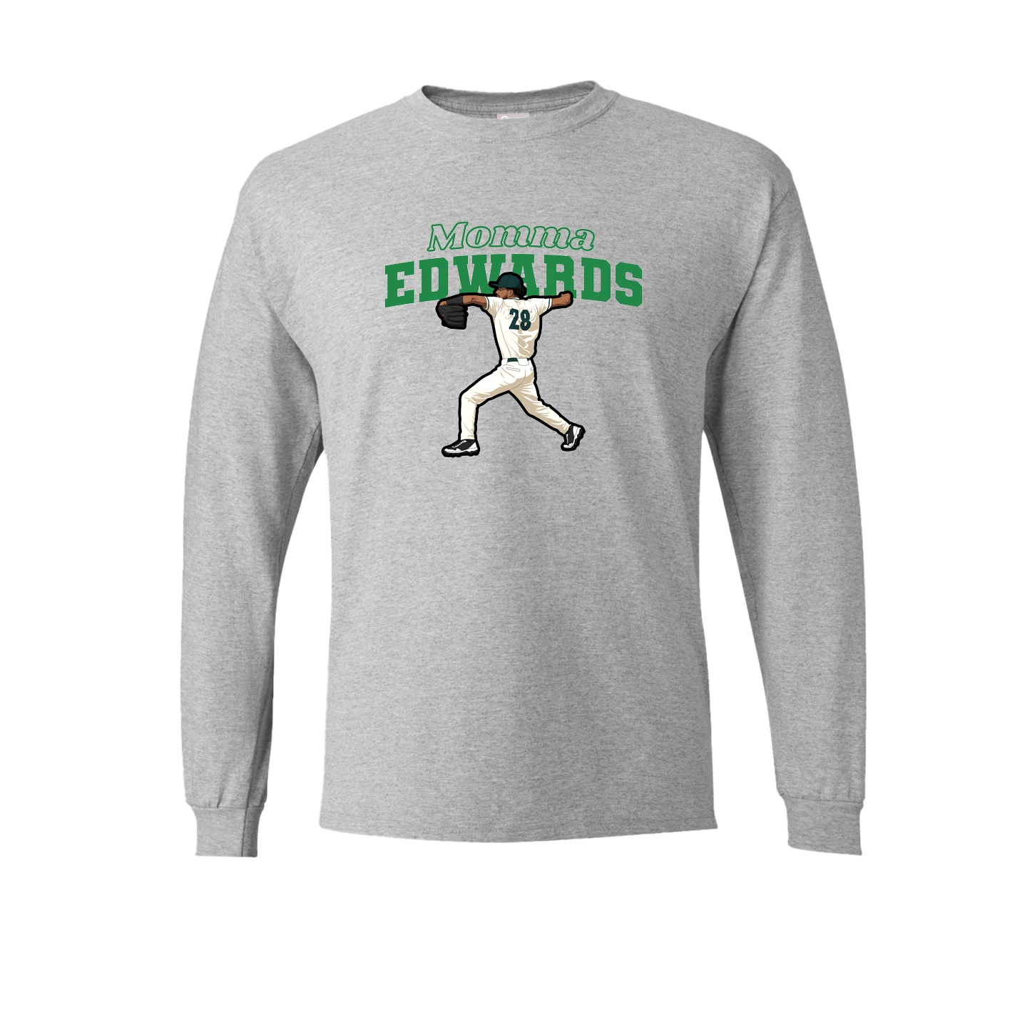 Long Sleeve Tee — Mothers Day Block in Grey