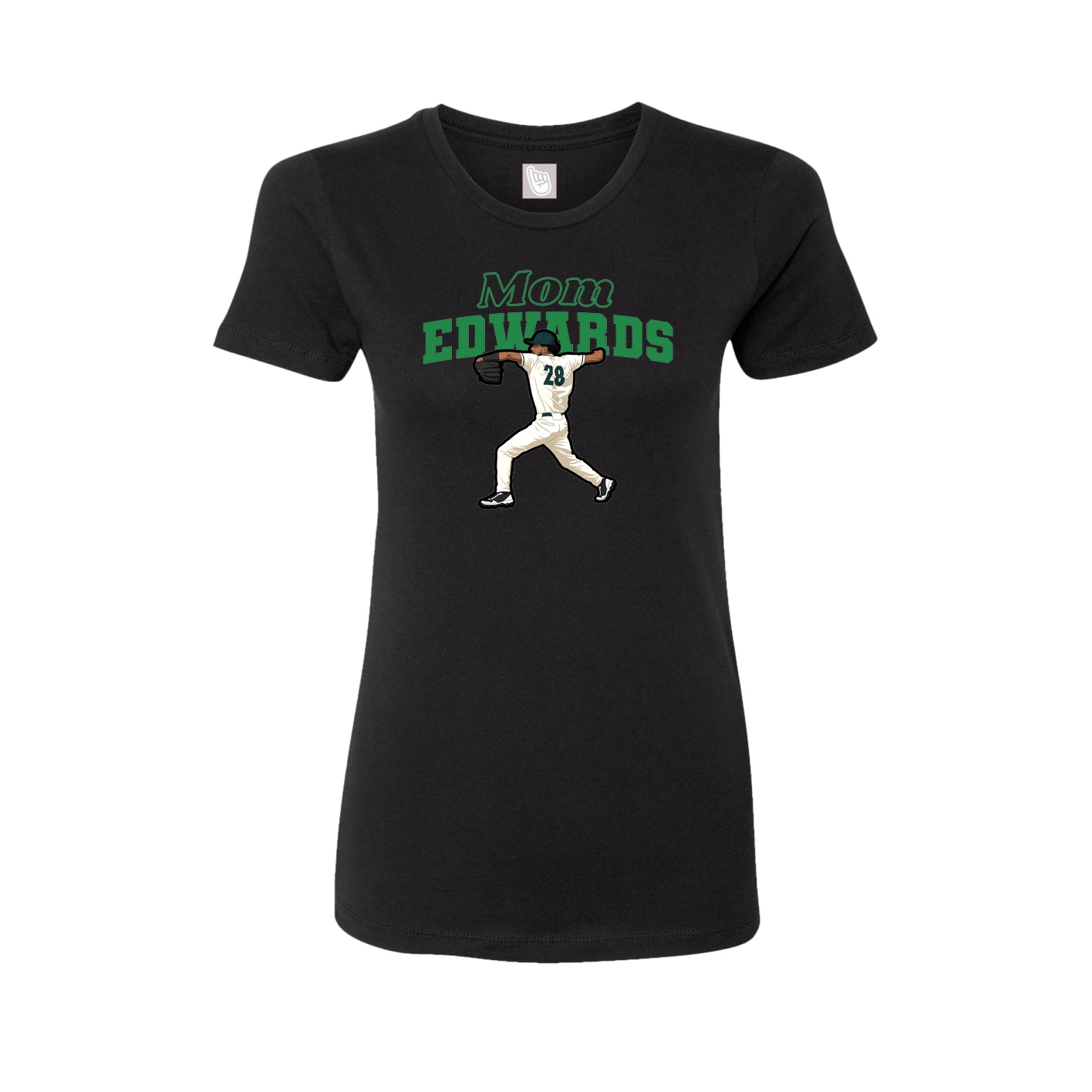 Womens Tee — Mothers Day Block in Black
