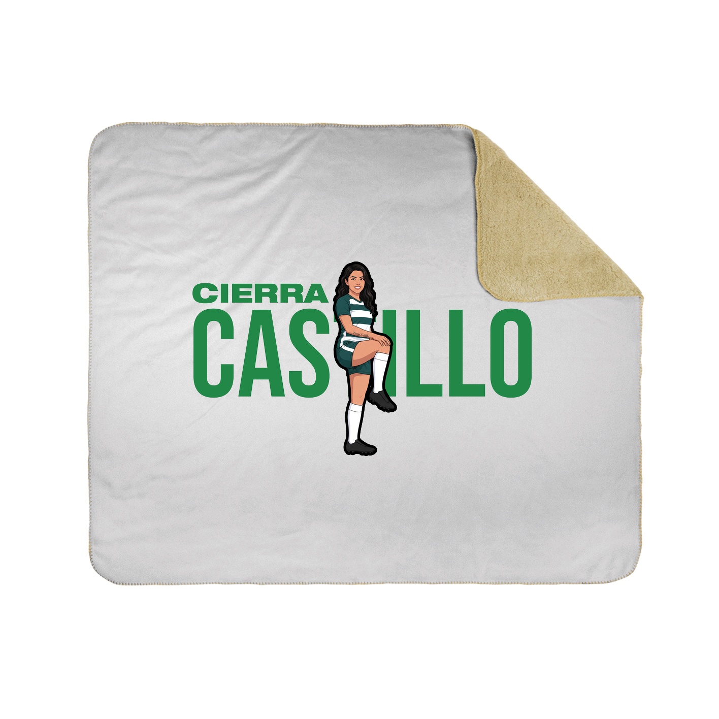 Throw Blanket — Player Name in White