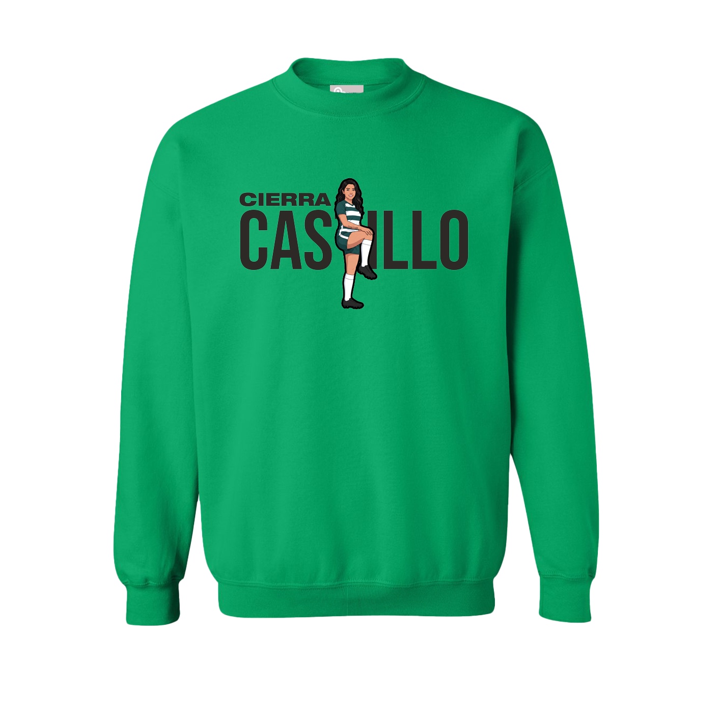 Fleece Crew — Player Name in Green