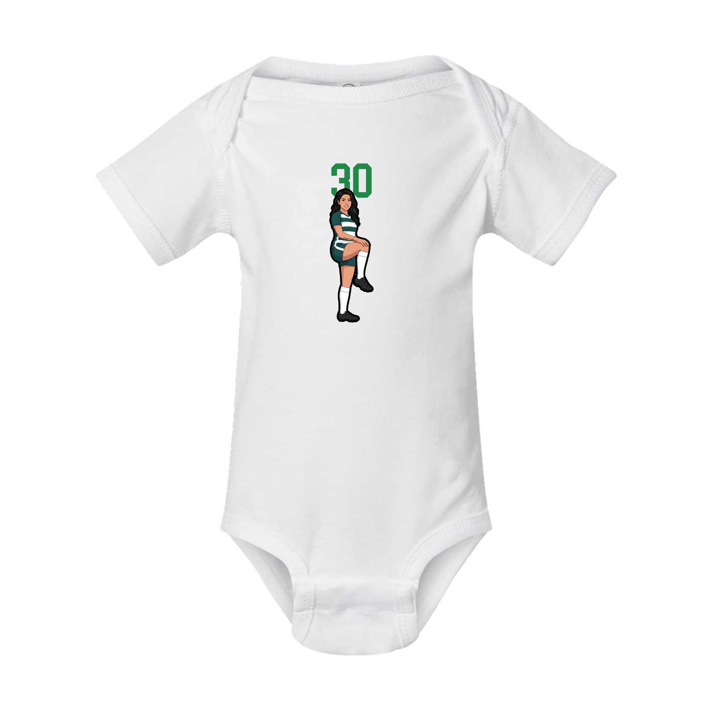 Baby Onesie — Number Top in White