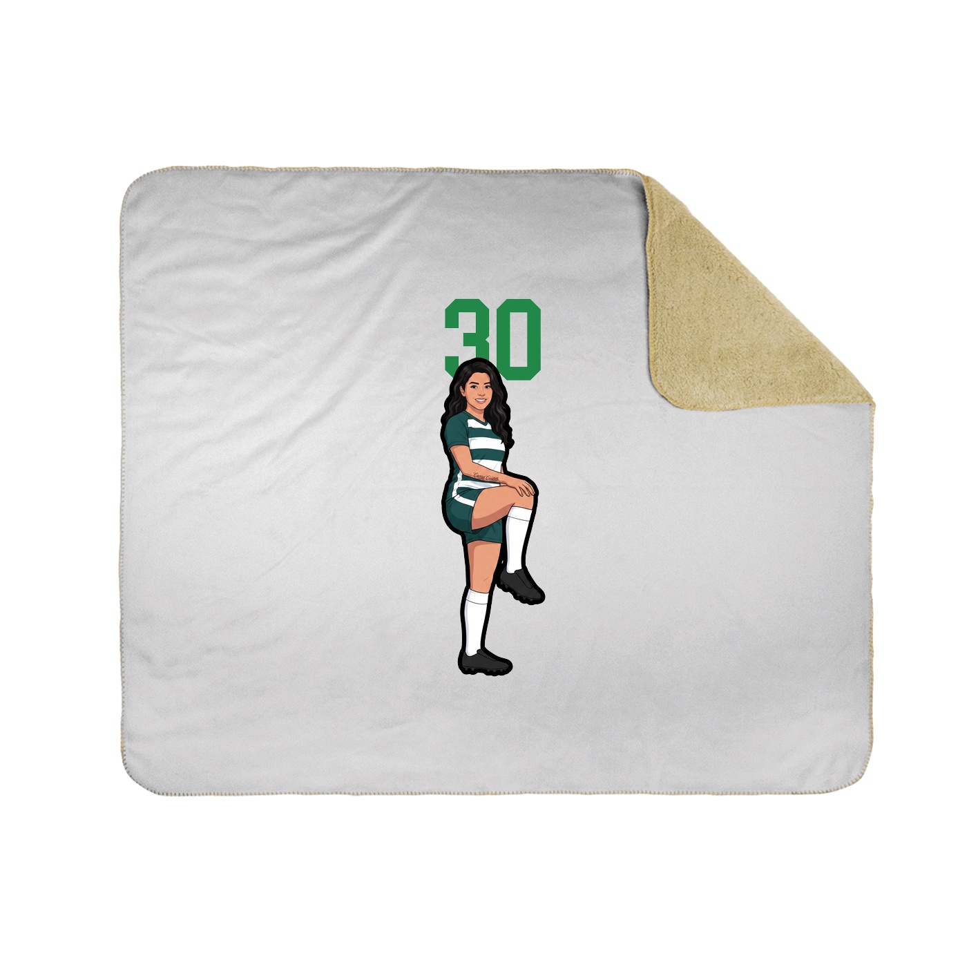 Throw Blanket — Number Top in White