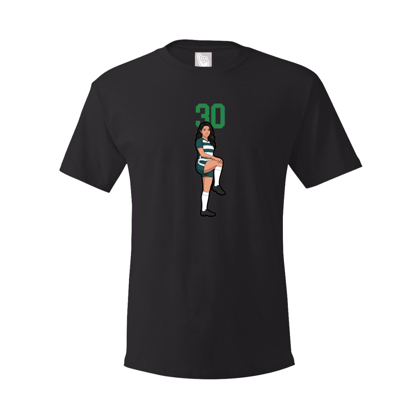 Youth Tee — Number Top in Black
