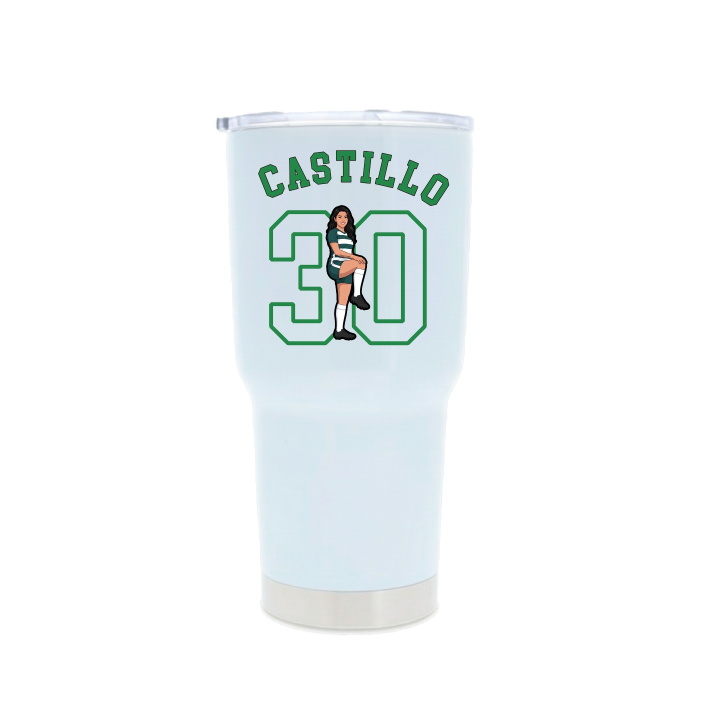 30oz Stainless Steel Tumbler — Shirsey Arch in White