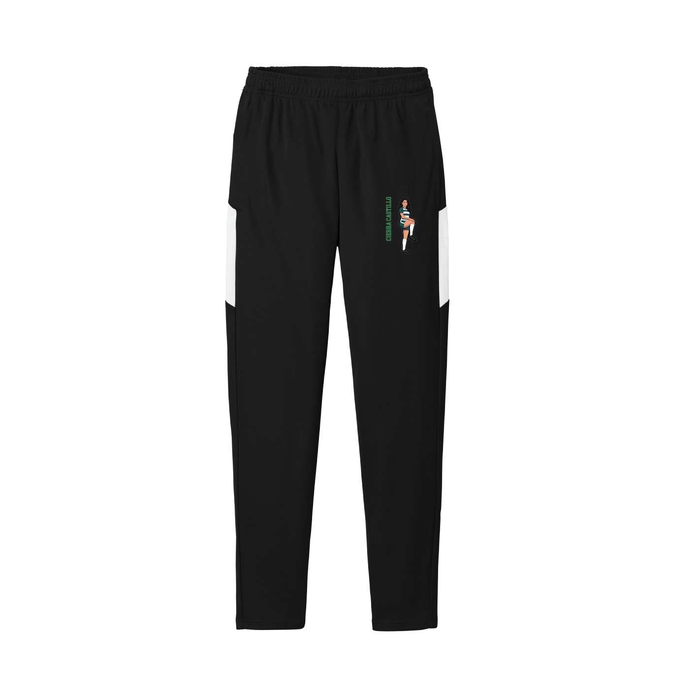 Team Travel Pant — Name Vertical in Black/White