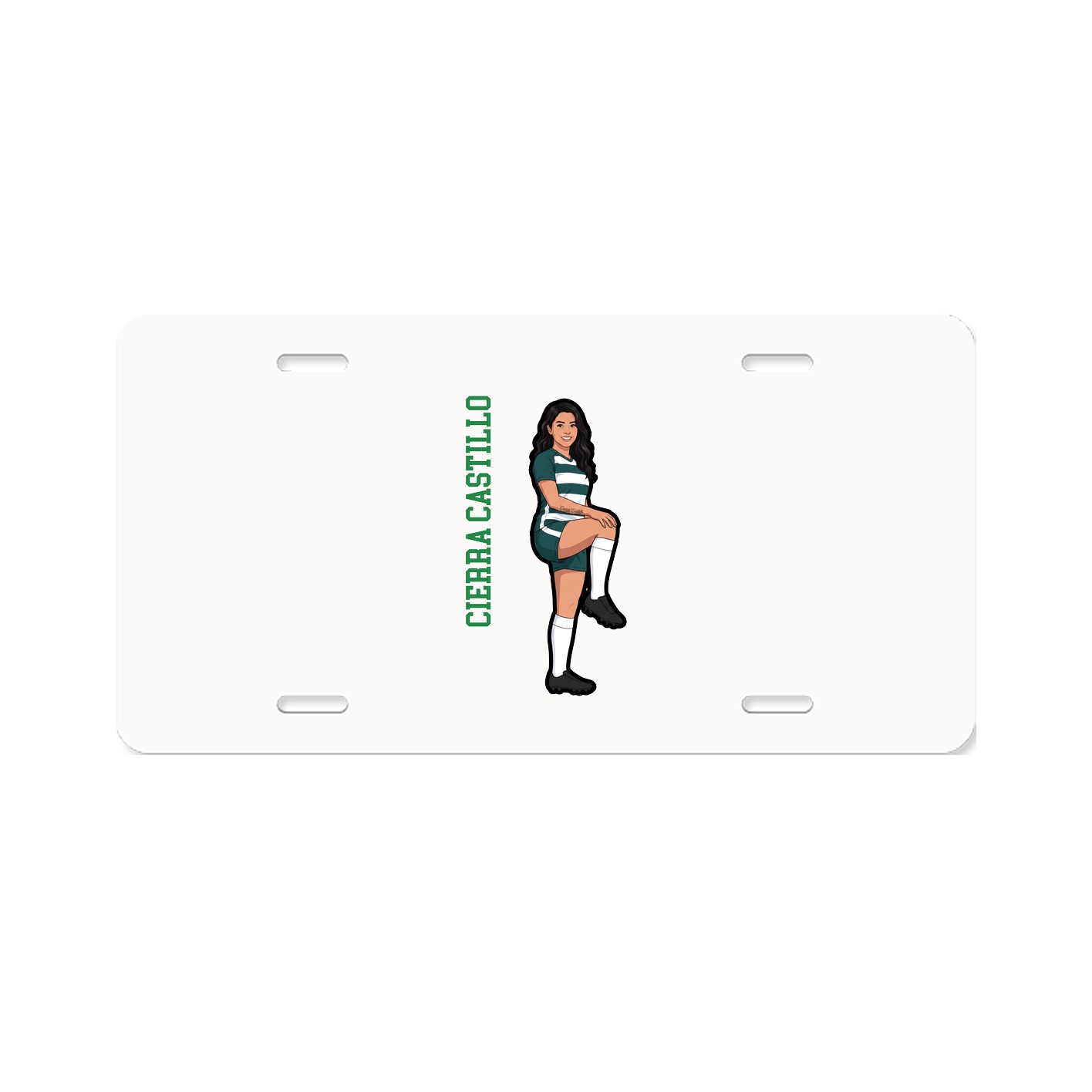 License Plate — Name Vertical in Classic