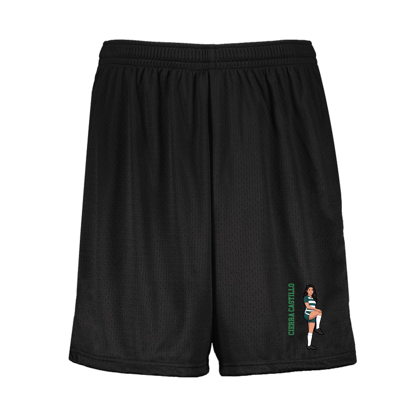 Shorts — Name Vertical in Black