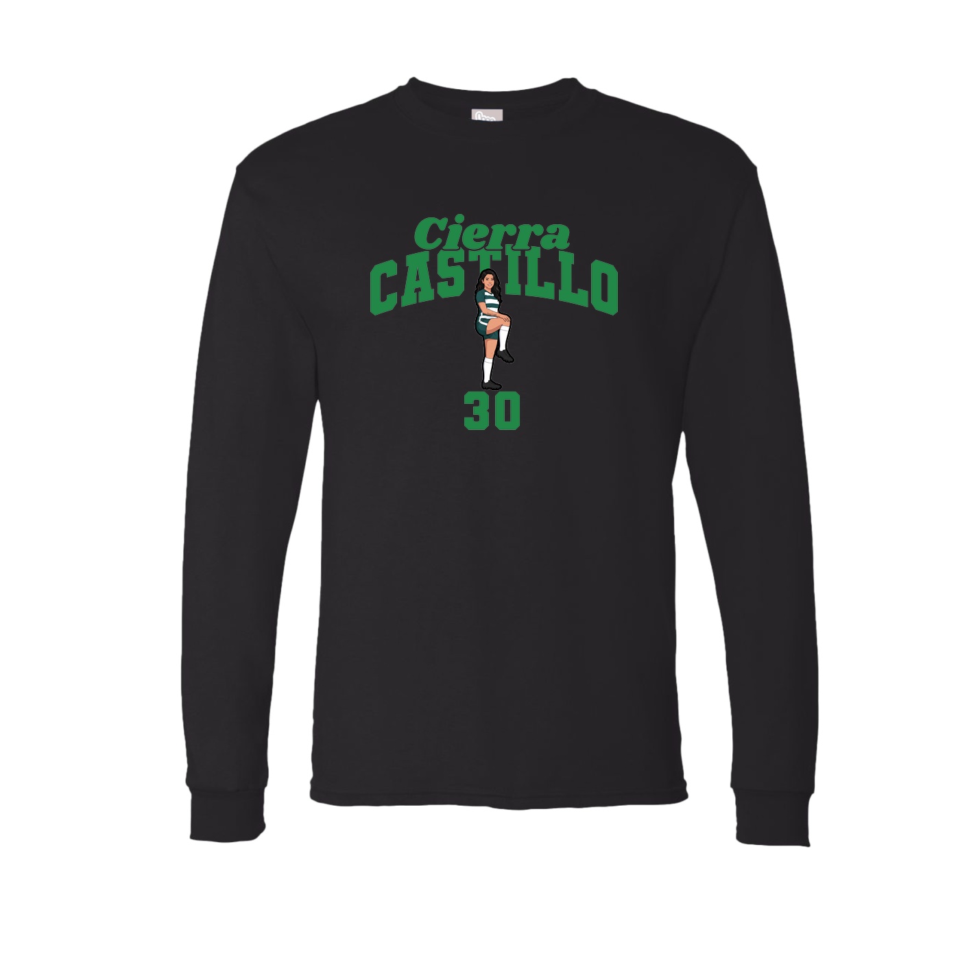Long Sleeve Tee — Signature Arch in Black