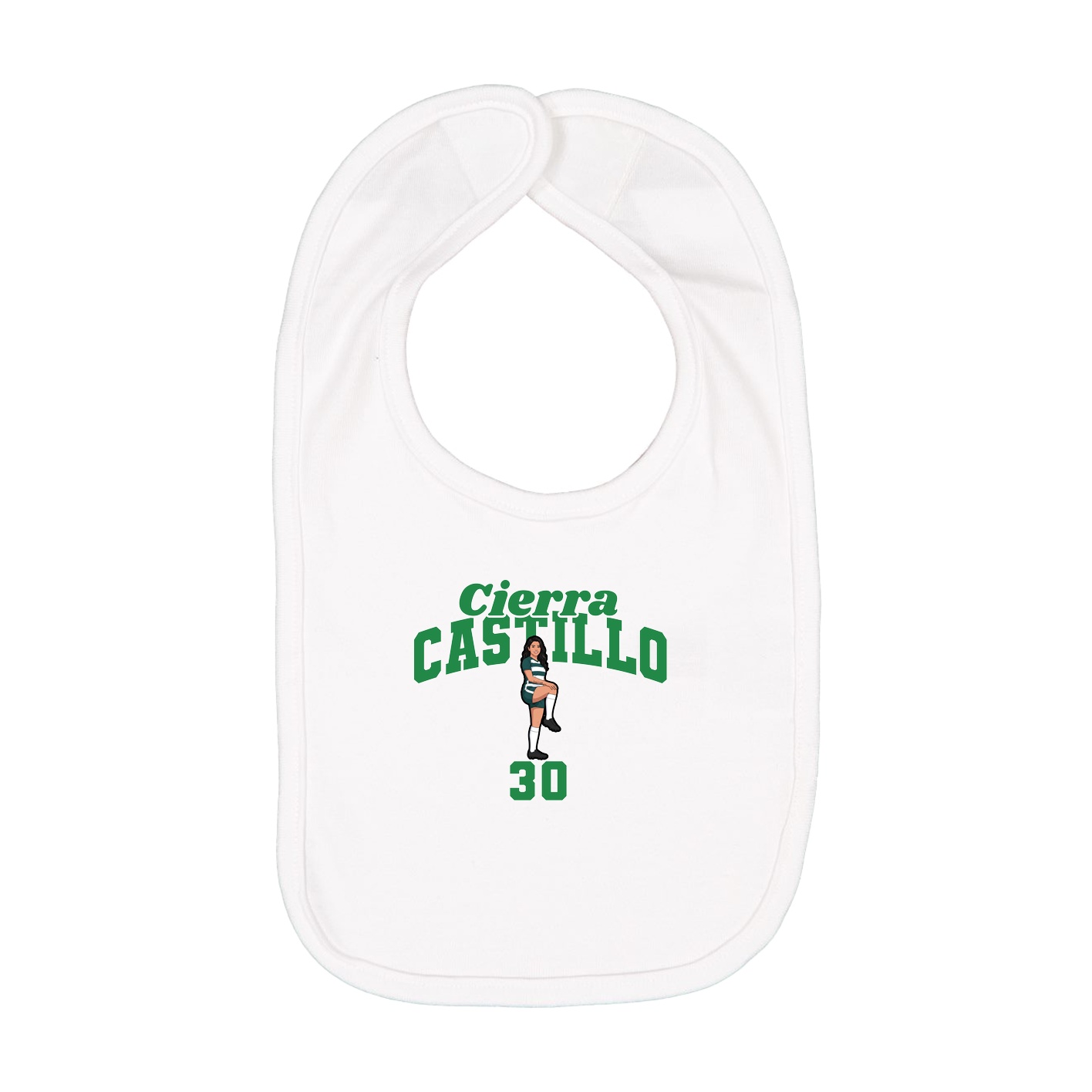 Infant Bib — Signature Arch in White