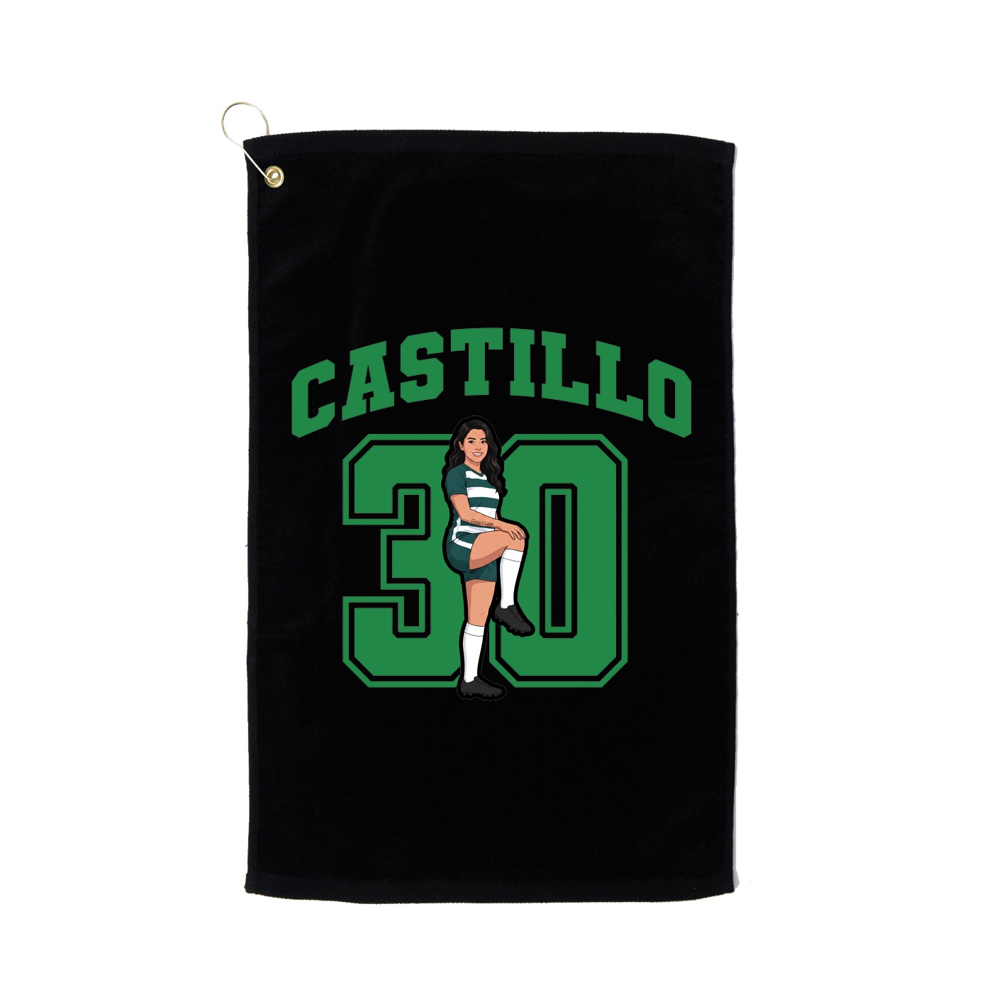 Golf Towel — Number in Black