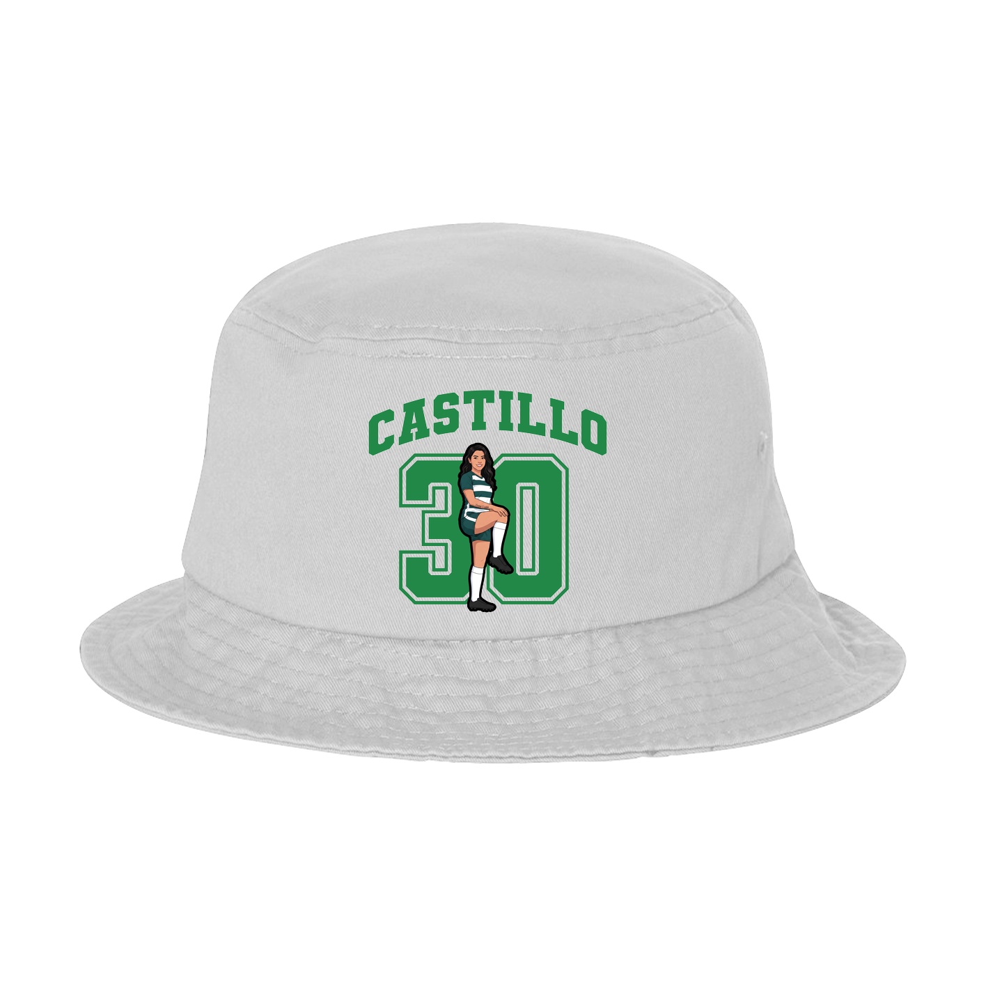 Bucket Cap — Number in White