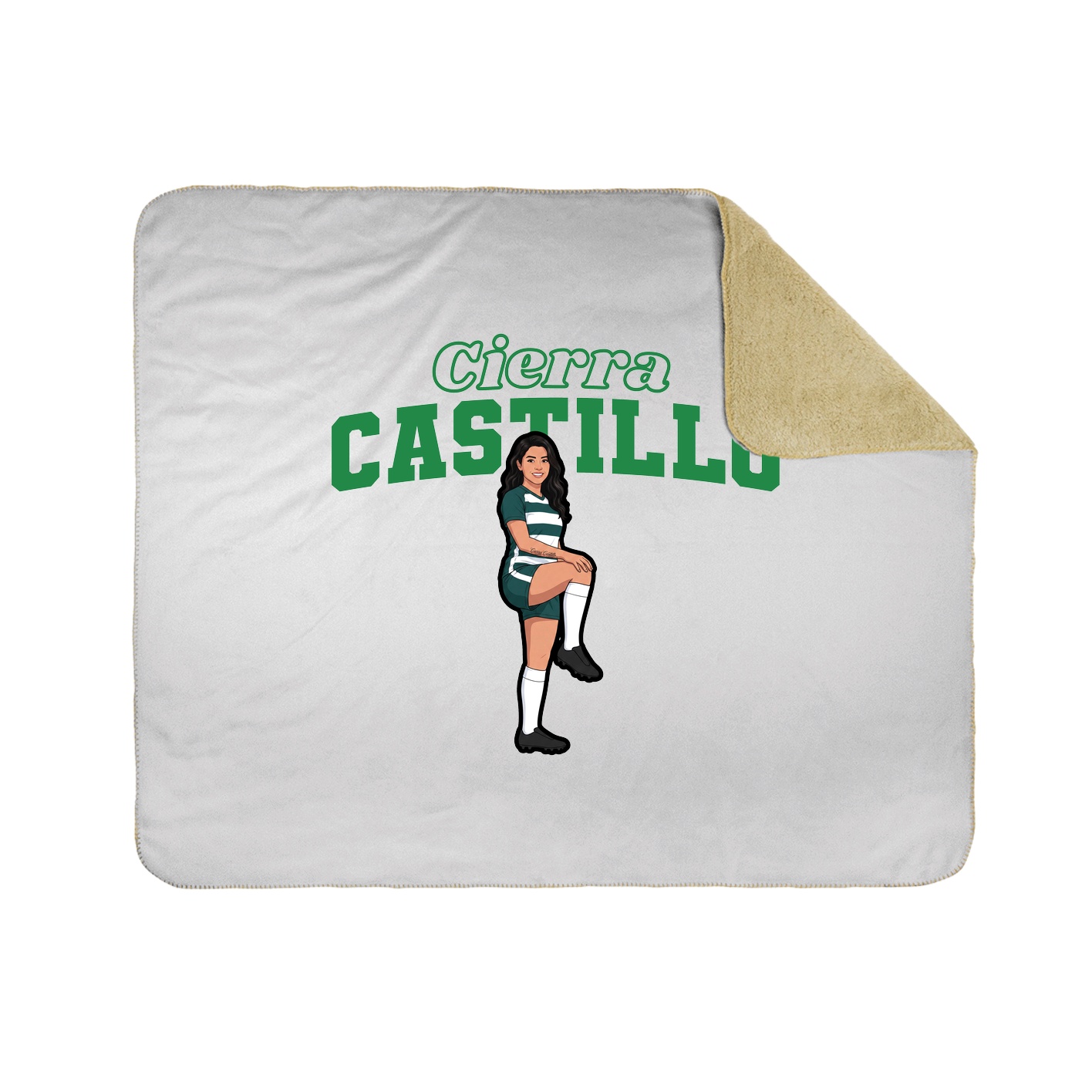 Throw Blanket — Name Arch in White