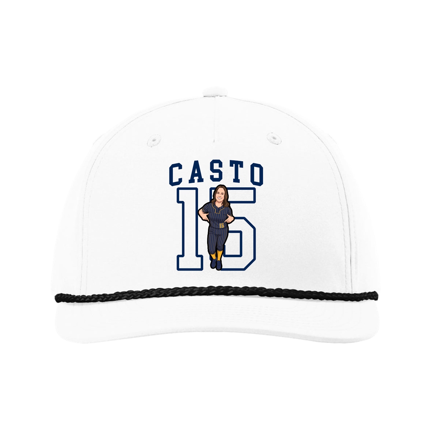 Five-Panel Classic Rope Cap — Shirsey in White