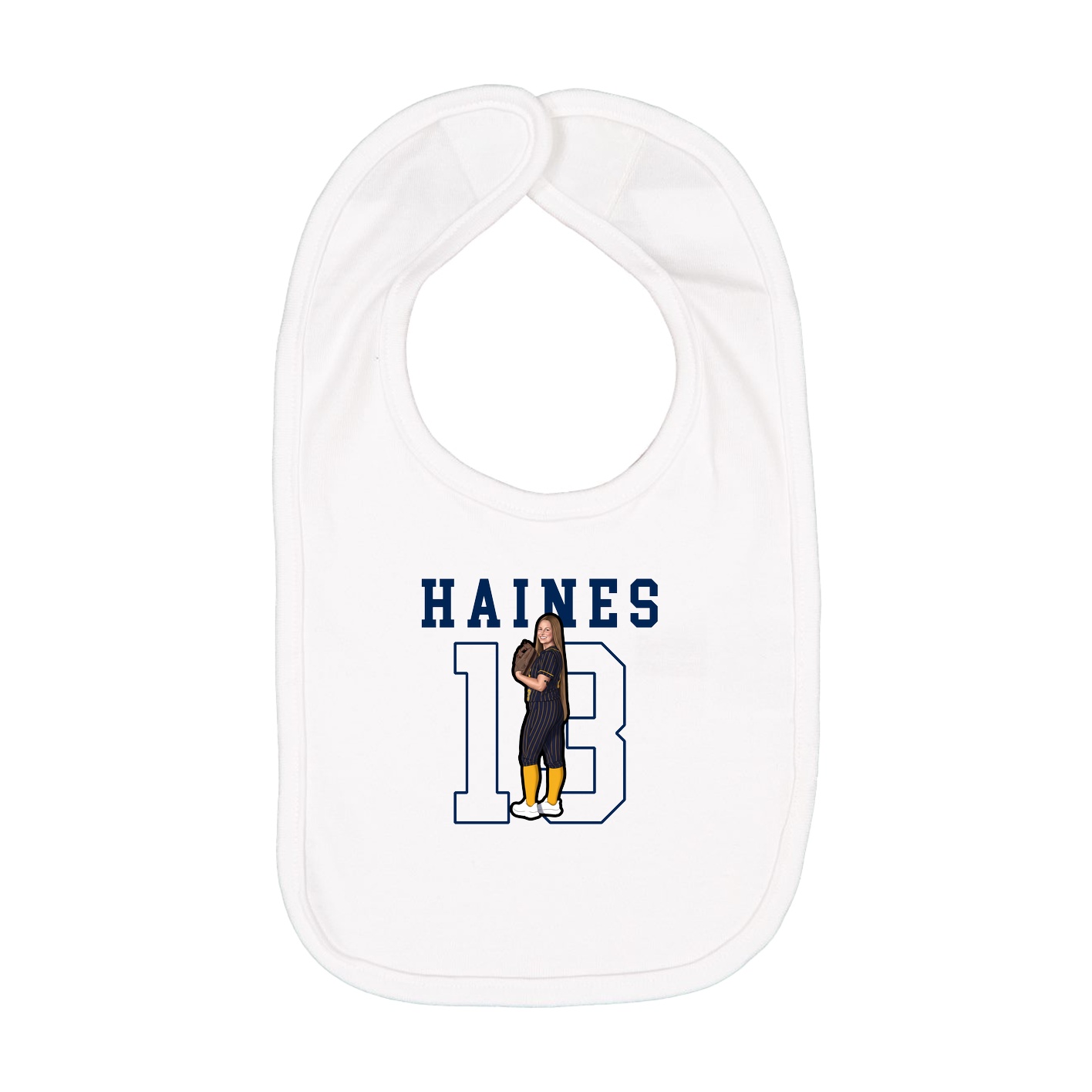 Infant Bib — Shirsey in White