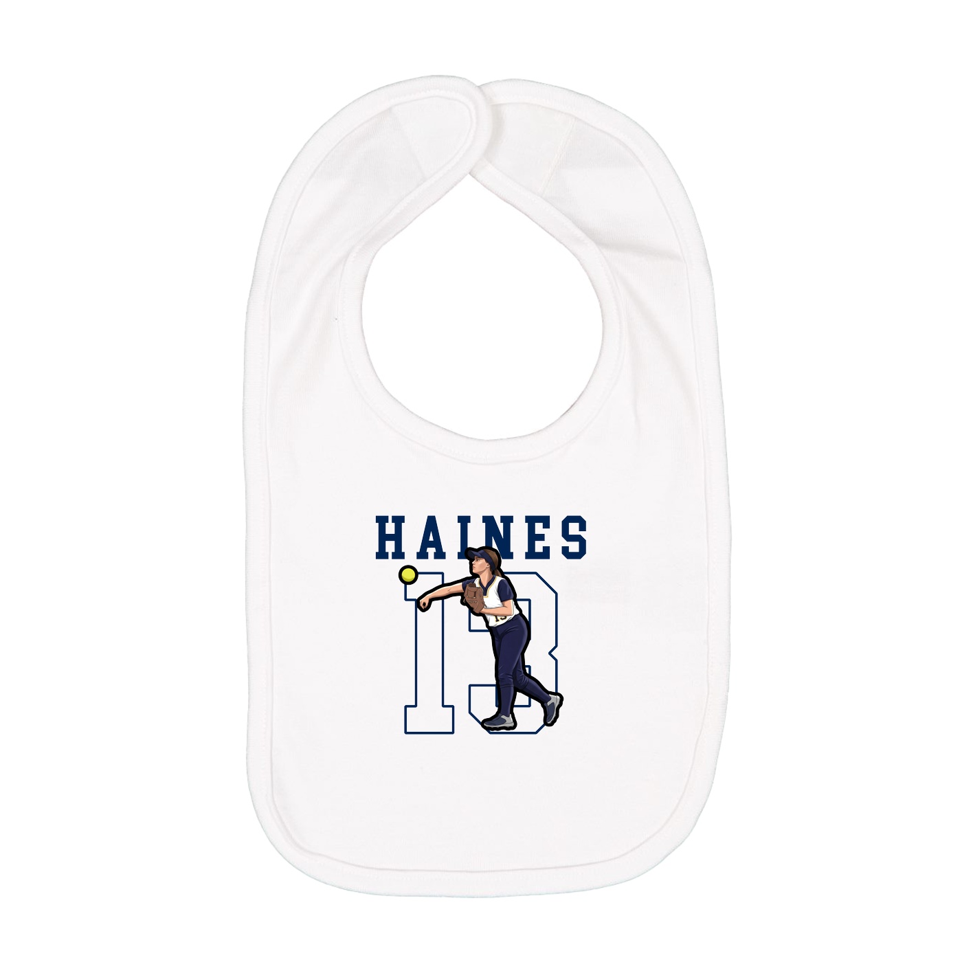 Infant Bib — Shirsey in White
