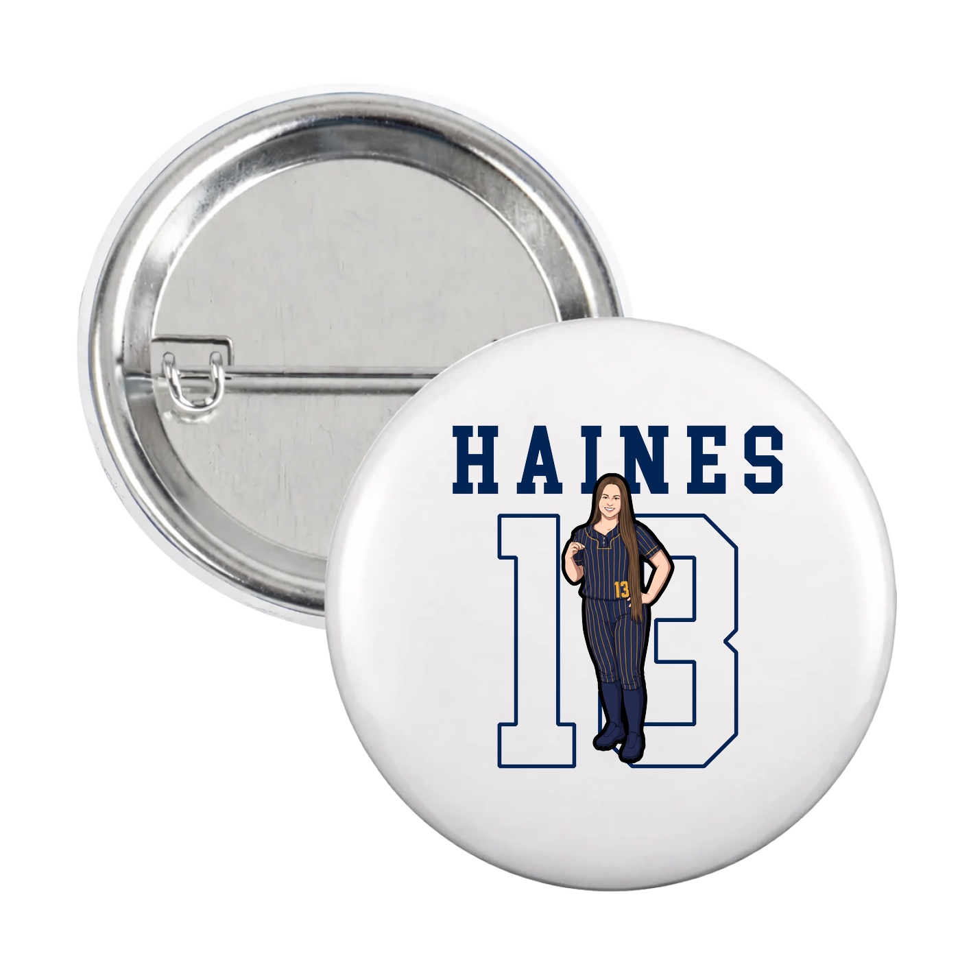 Game Day Button — Shirsey in White