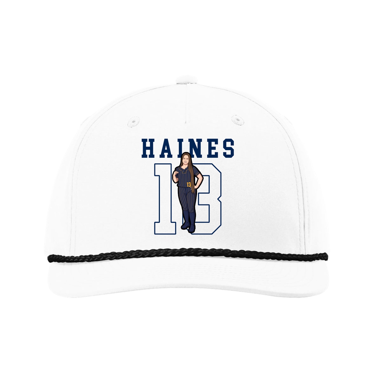 Five-Panel Classic Rope Cap — Shirsey in White