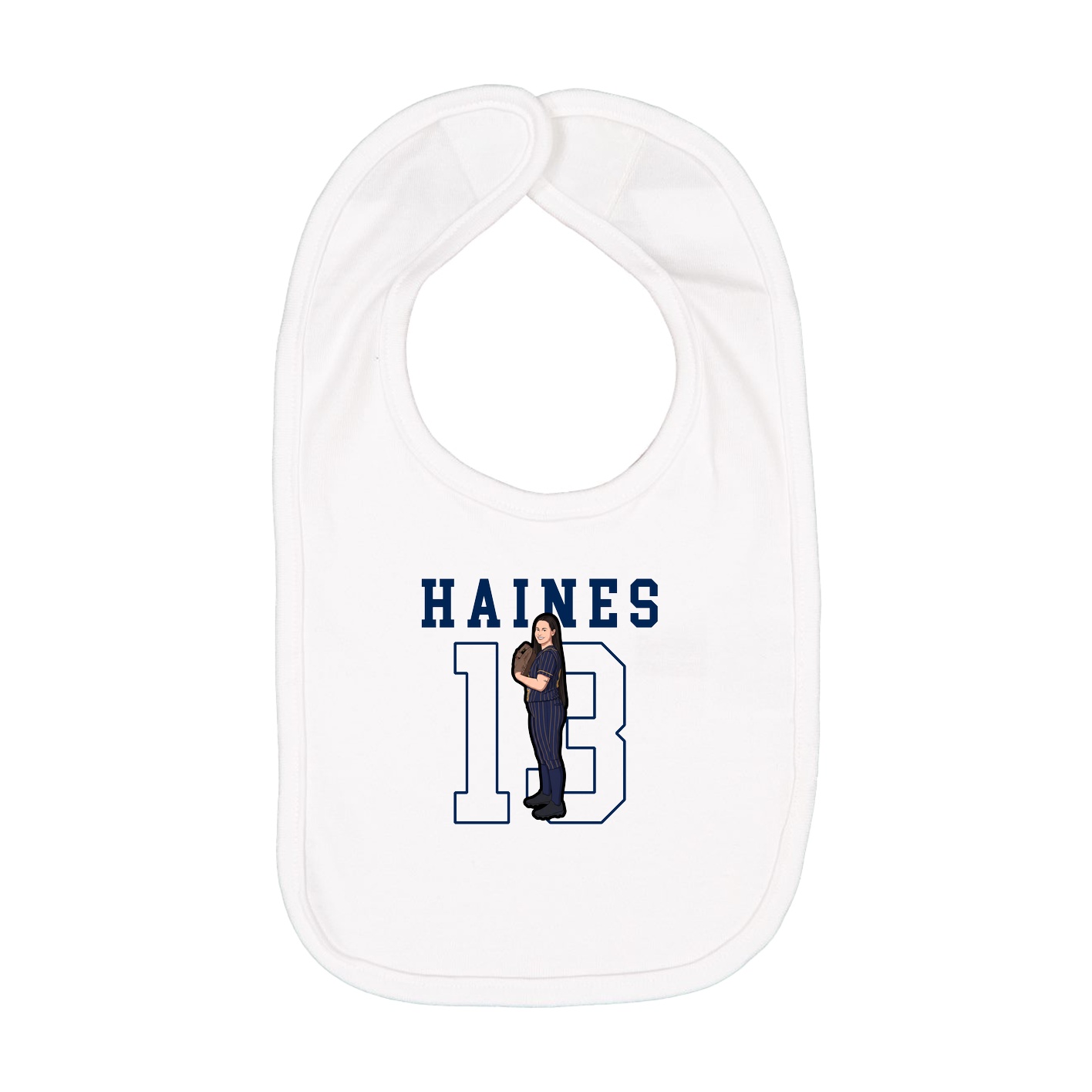 Infant Bib — Shirsey in White