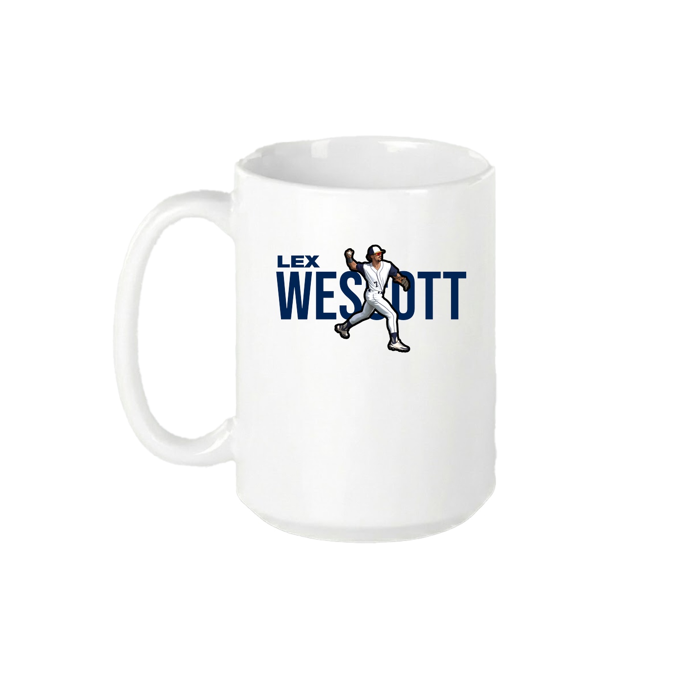 15oz Coffee Mug — Player Name in White
