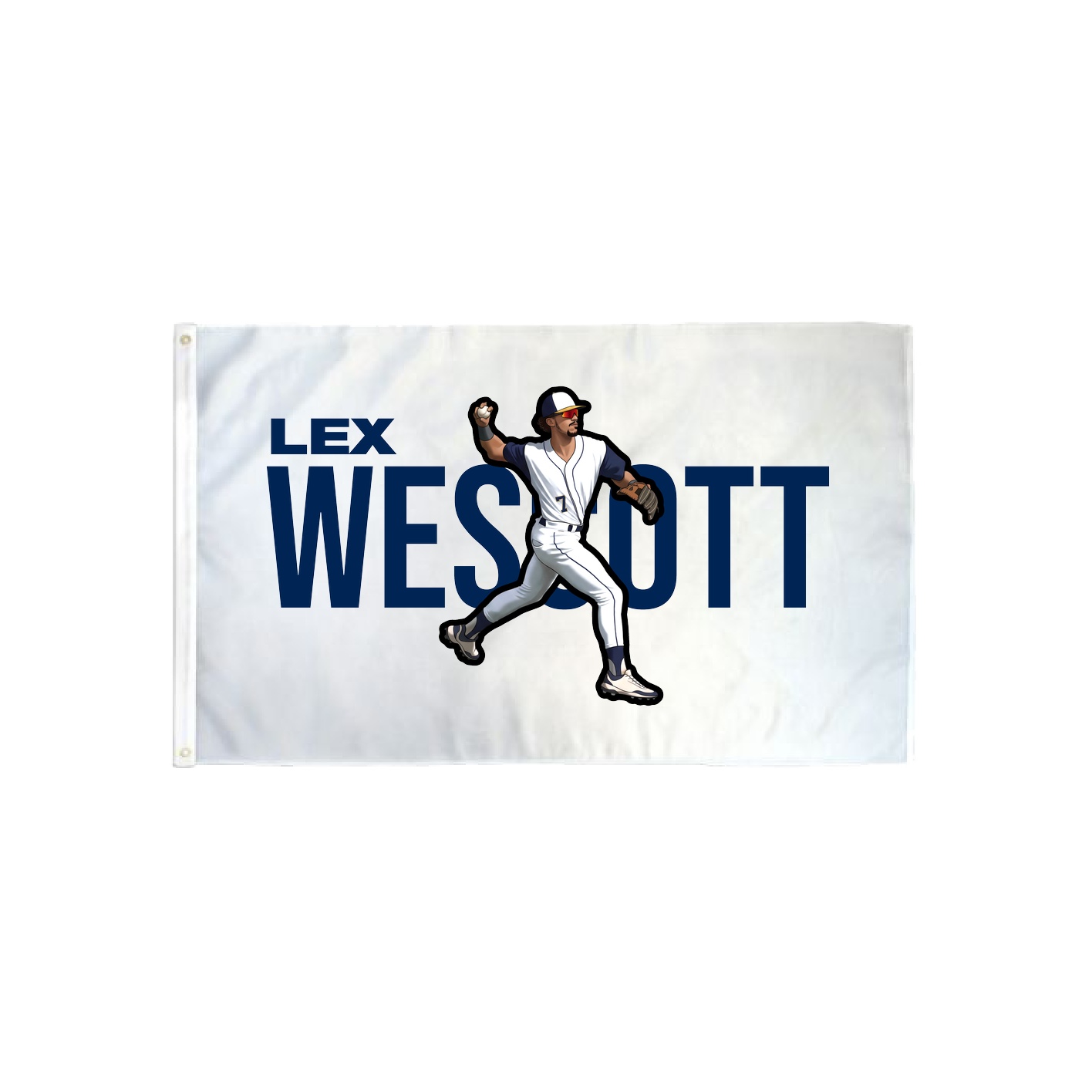 3x5 Flag — Player Name in Classic