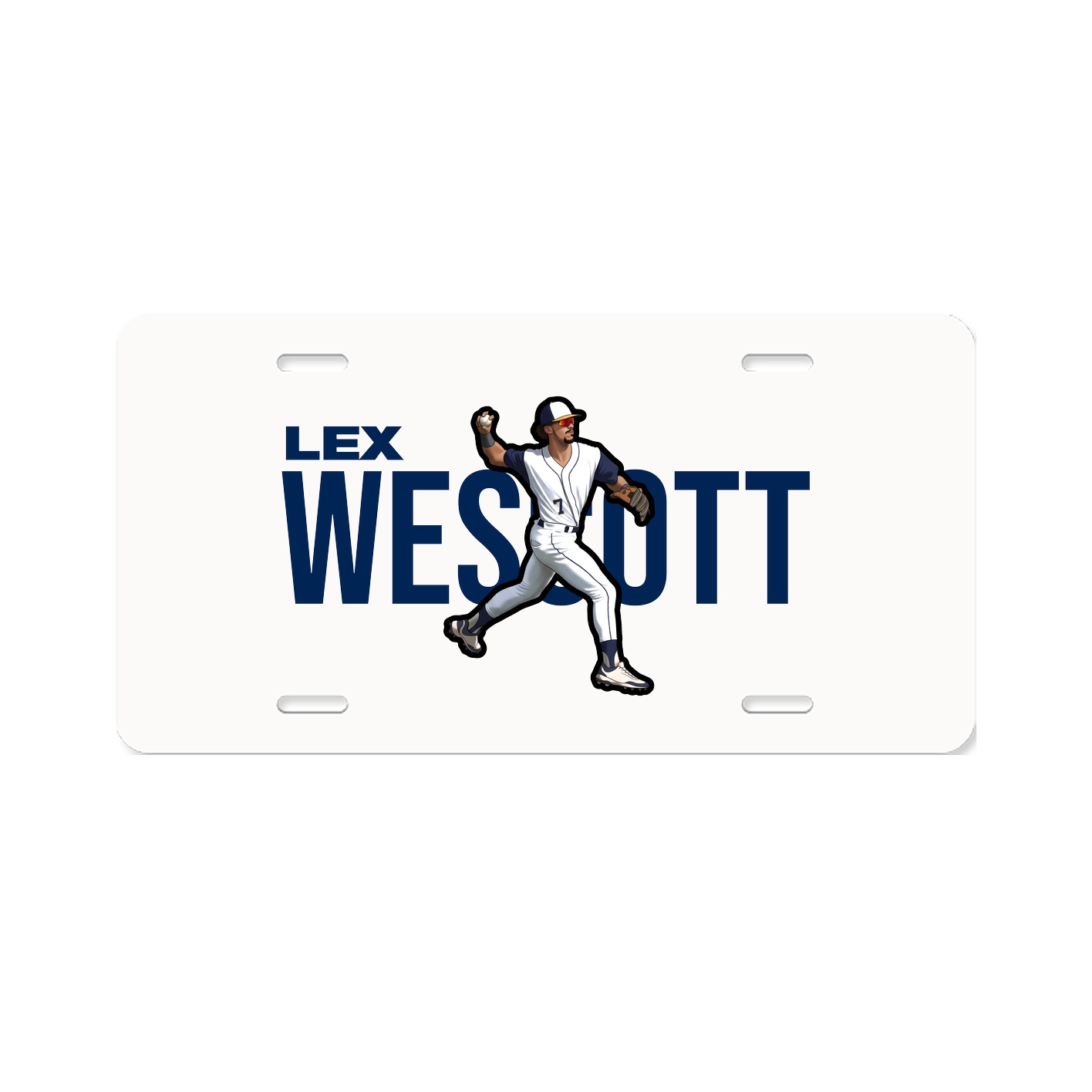 License Plate — Player Name in Classic