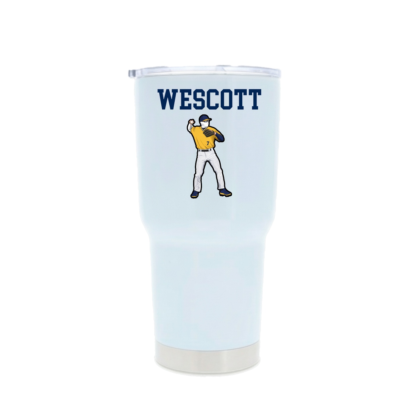 30oz Stainless Steel Tumbler — Shirsey in White