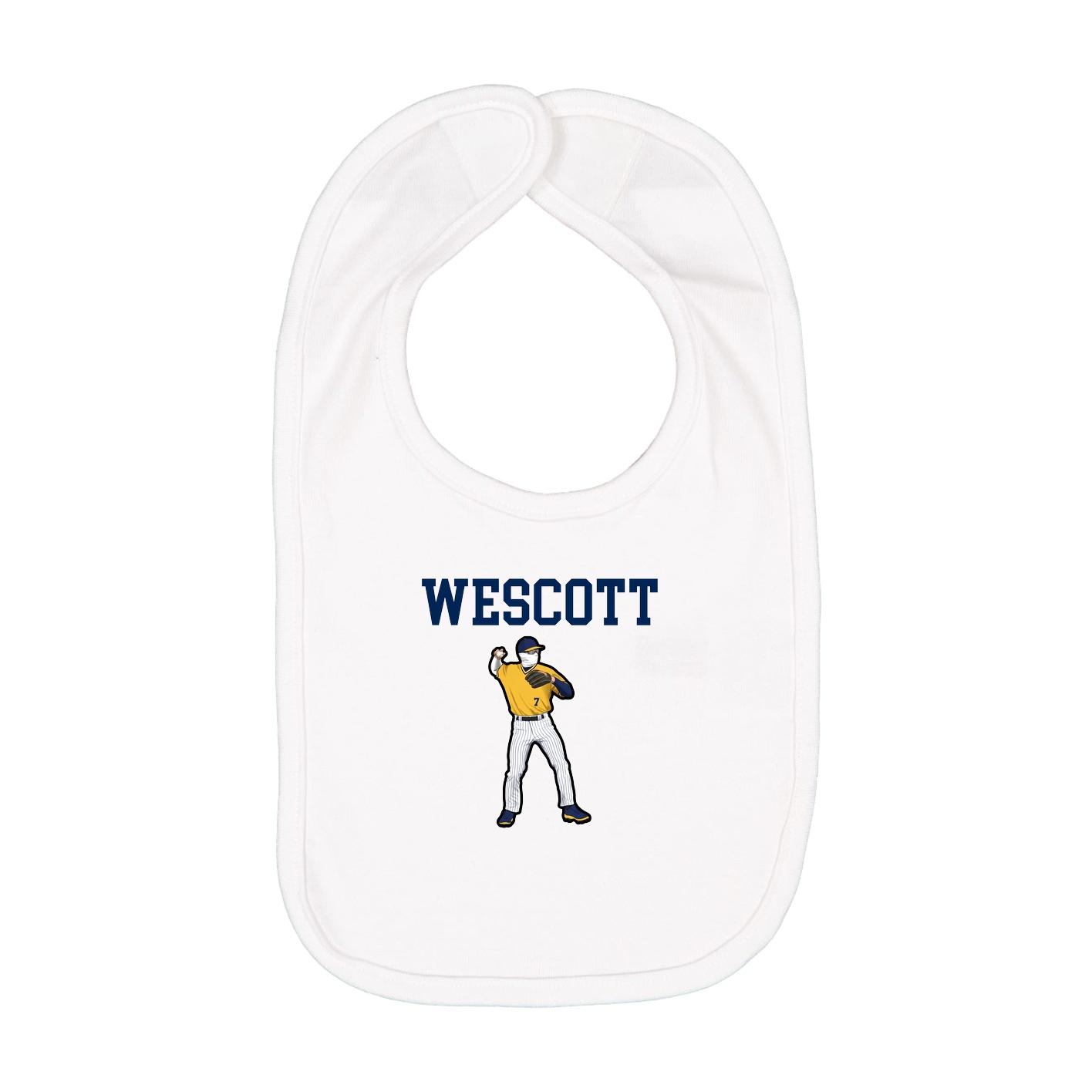 Infant Bib — Shirsey in White