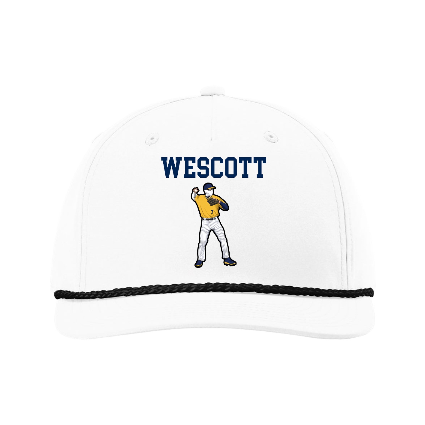 Five-Panel Classic Rope Cap — Shirsey in White
