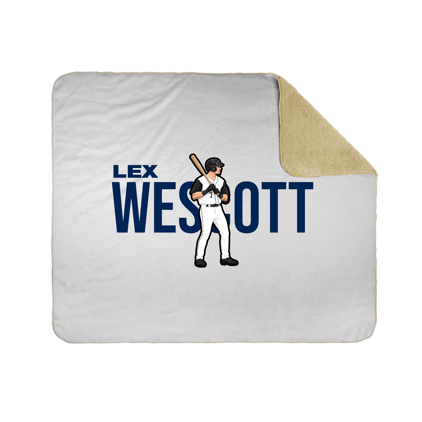 Throw Blanket — Player Name in White