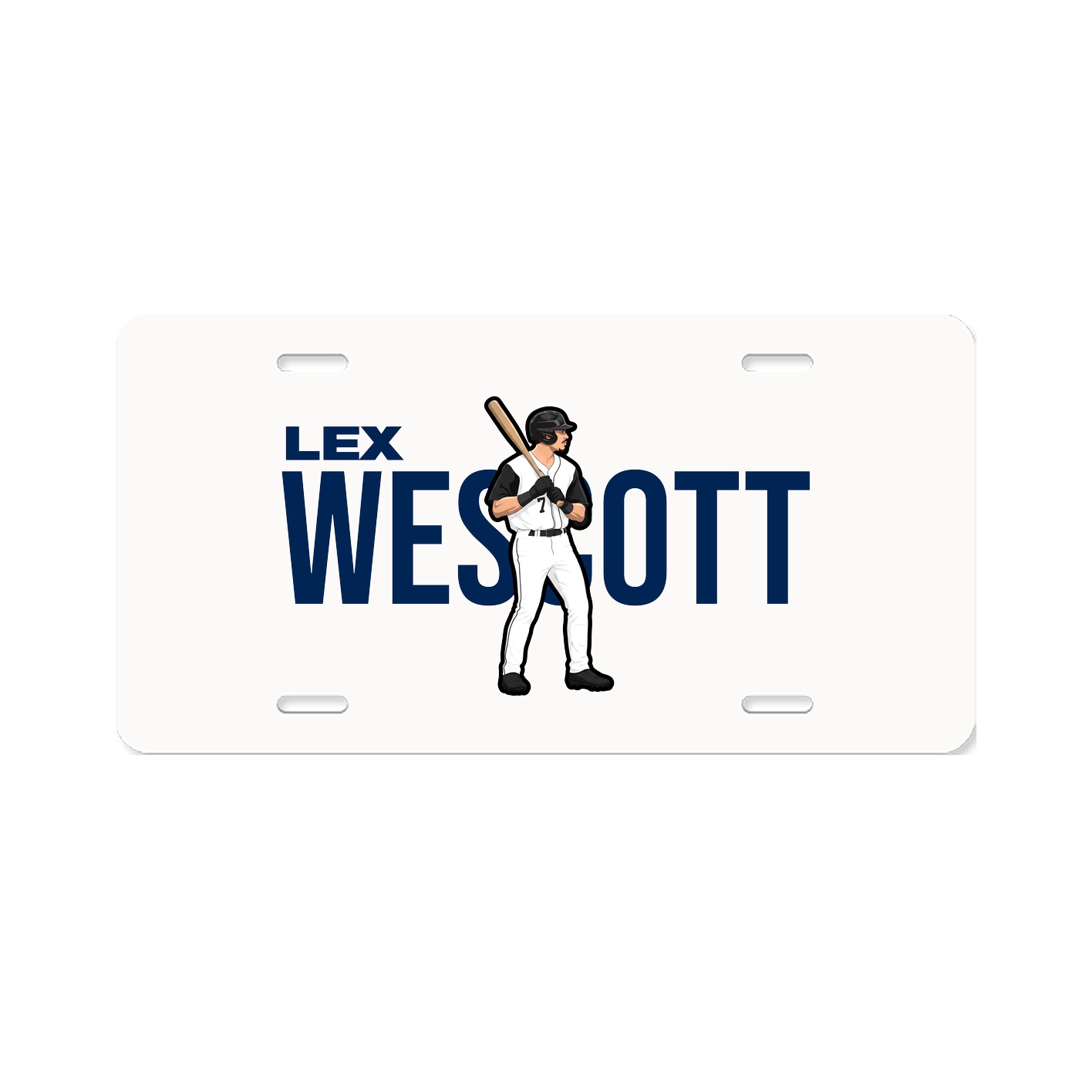 License Plate — Player Name in Classic
