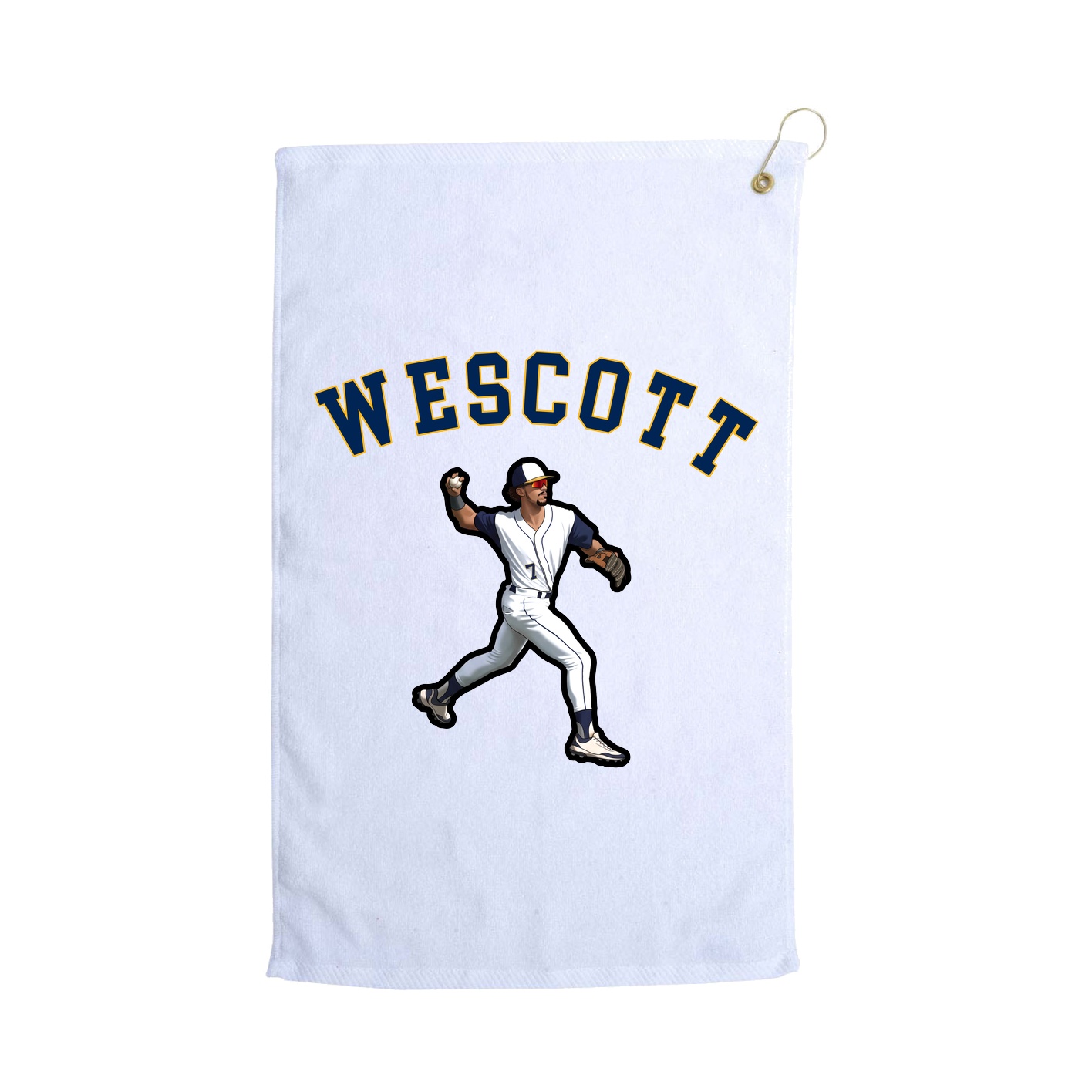 Golf Towel — Shirsey Arch in White