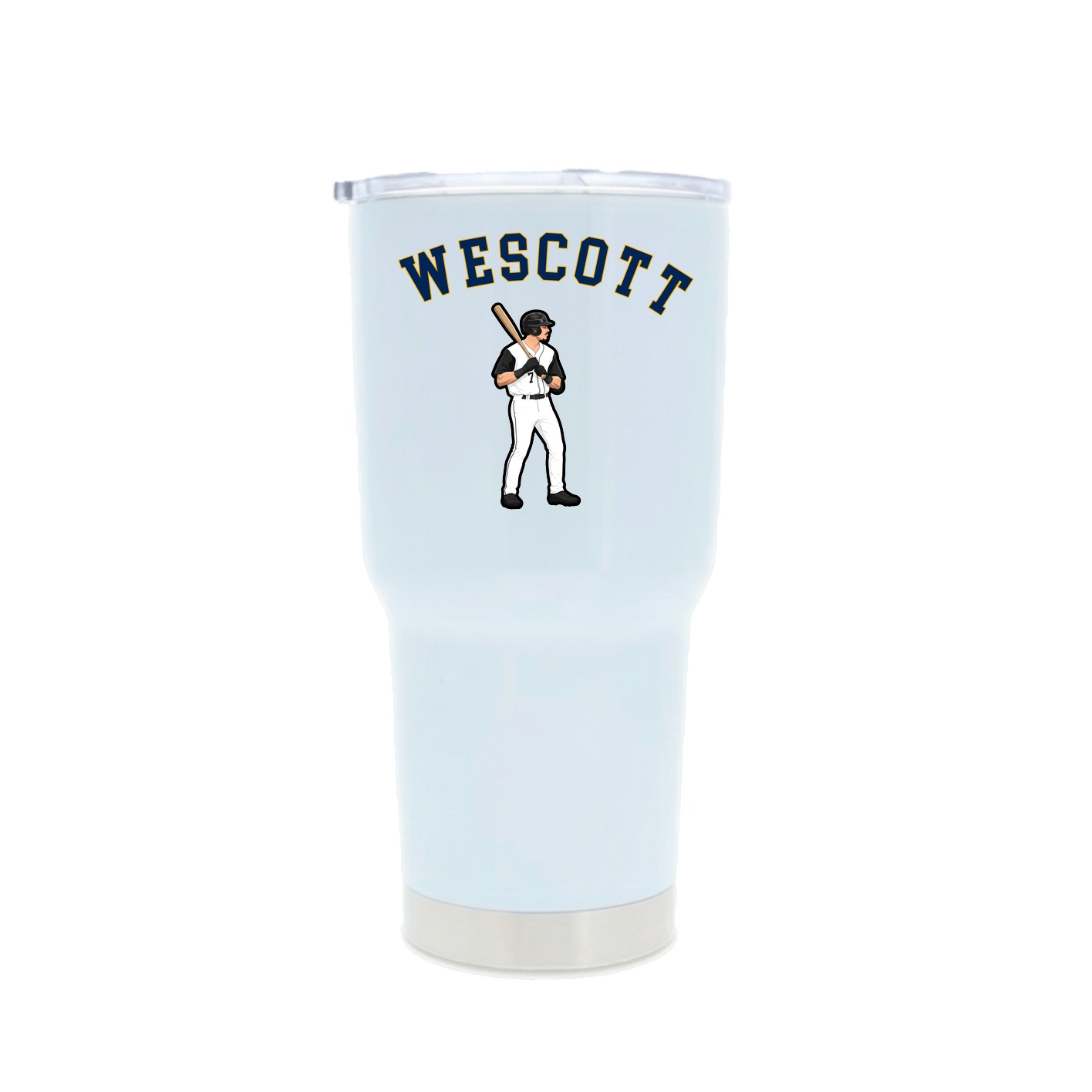 30oz Stainless Steel Tumbler — Shirsey Arch in White