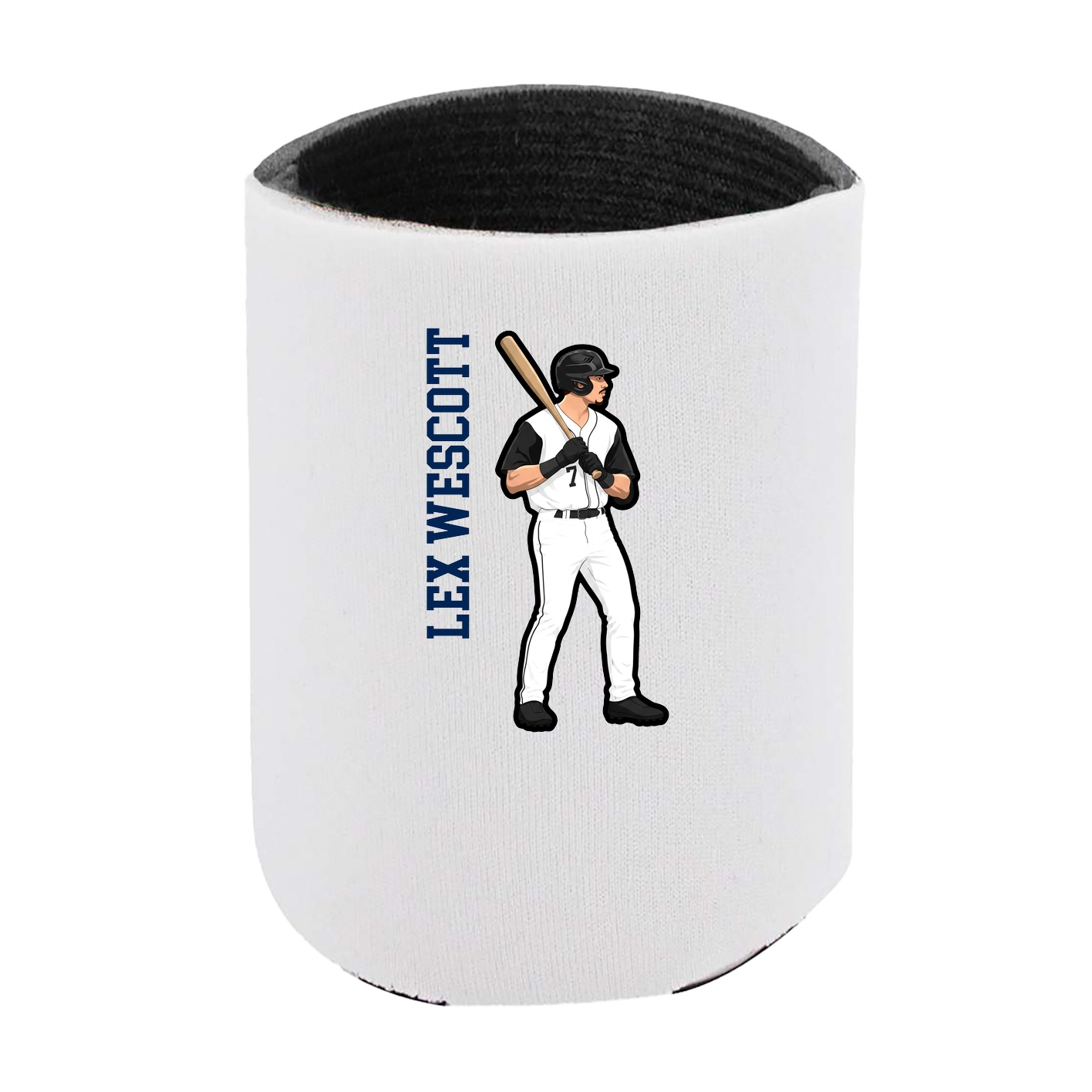 Can Holder — Name Vertical in White