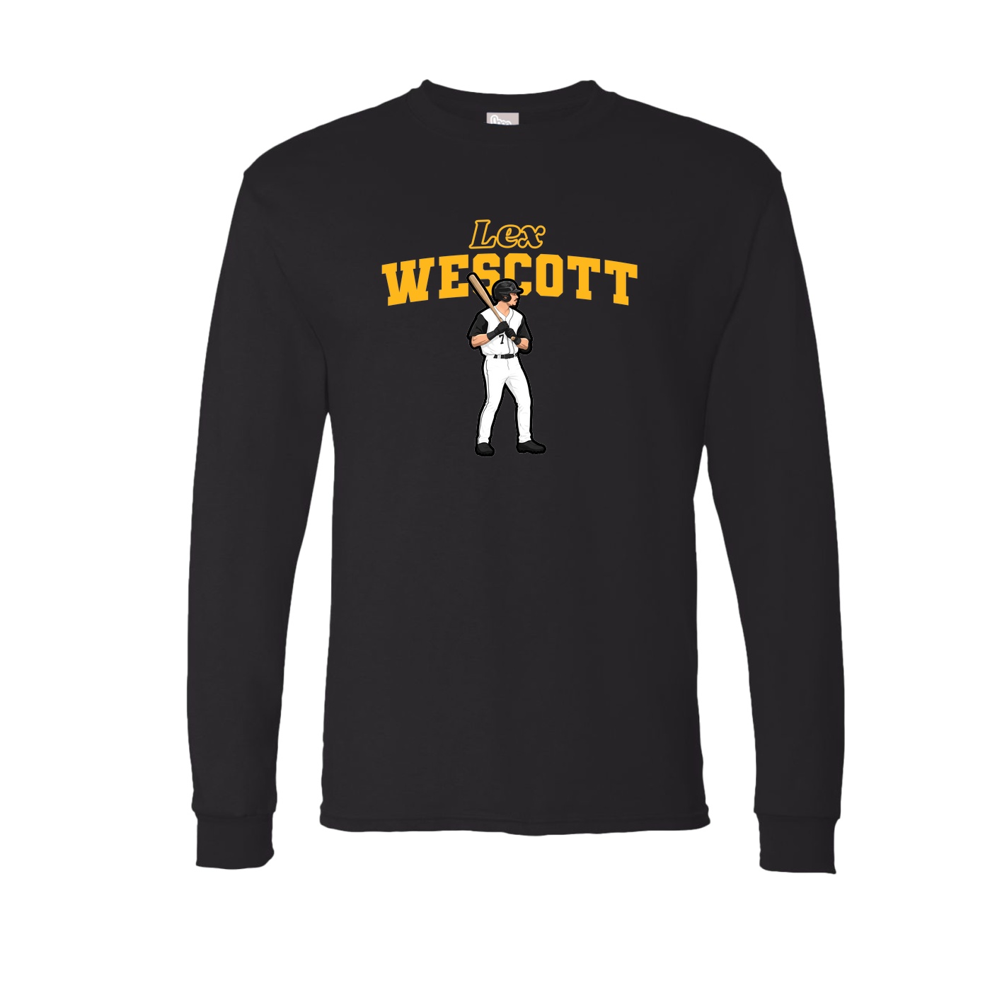 Long Sleeve Tee — Name Arch in Black